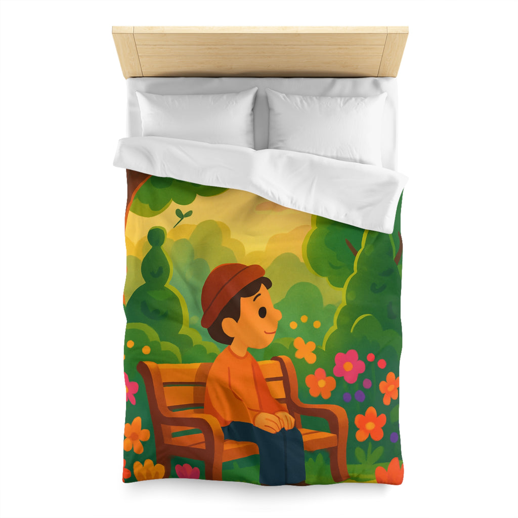 Housse de Couette Microfibre Design Artistique Moderne Décoration Chambre Confort Premium