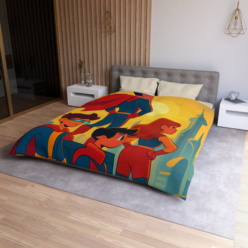 Housse de Couette Microfibre Illustration Unique Design Moderne Décoration Intérieure Raffinée