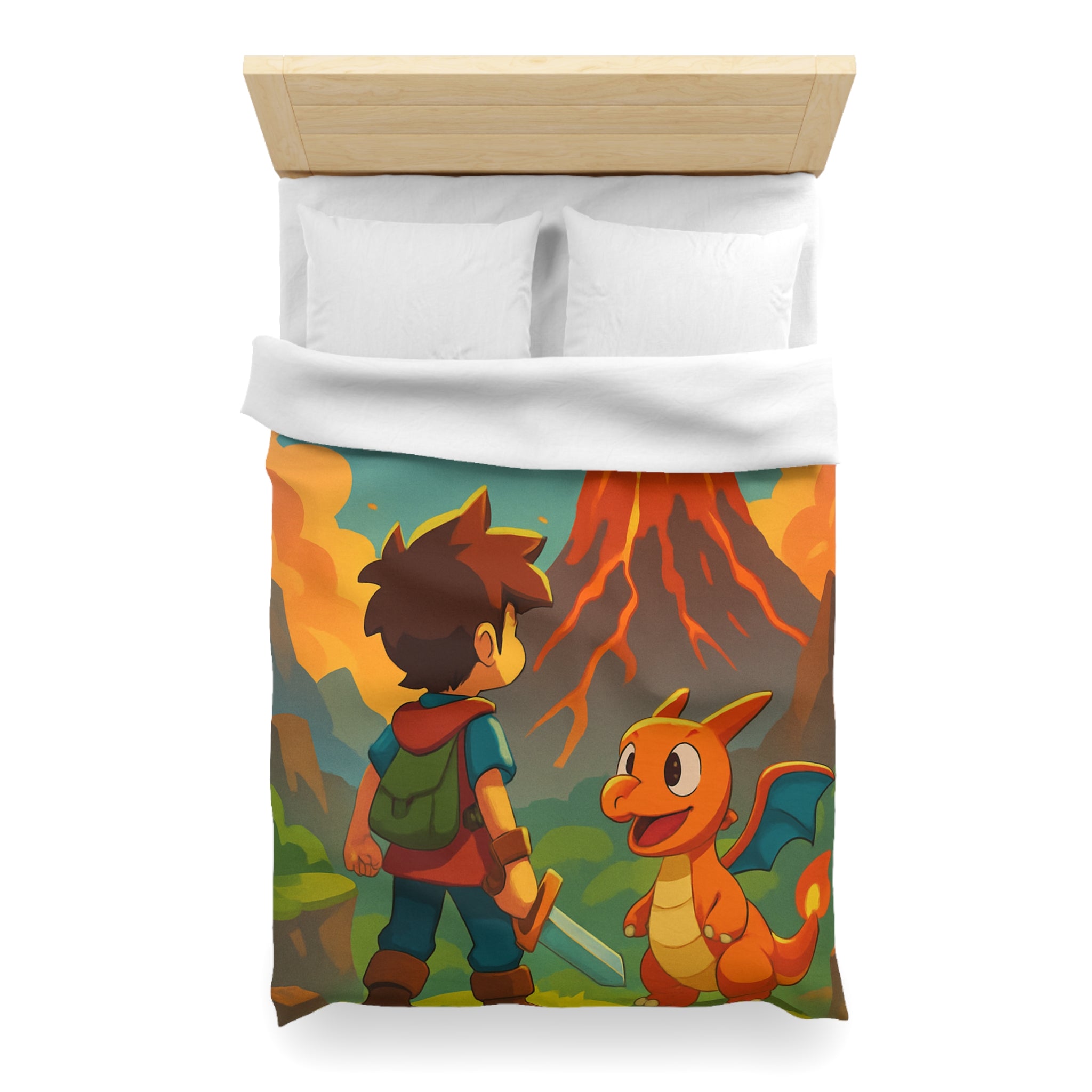 Housse de Couette Microfibre Motif Créatif Original Style Contemporain Chambre Élégante