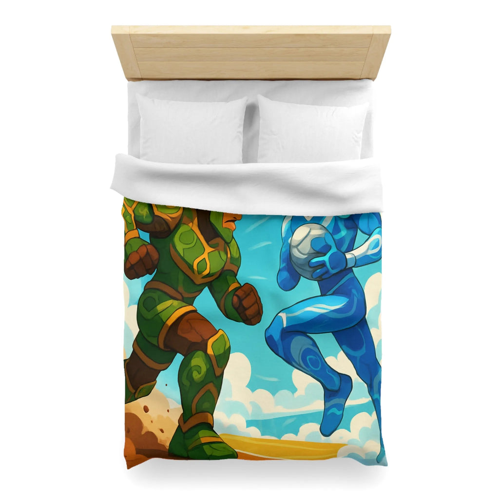 Énergie et Éléments Fusionnent dans un Duel Artistique Coloré pour Housse de Couette