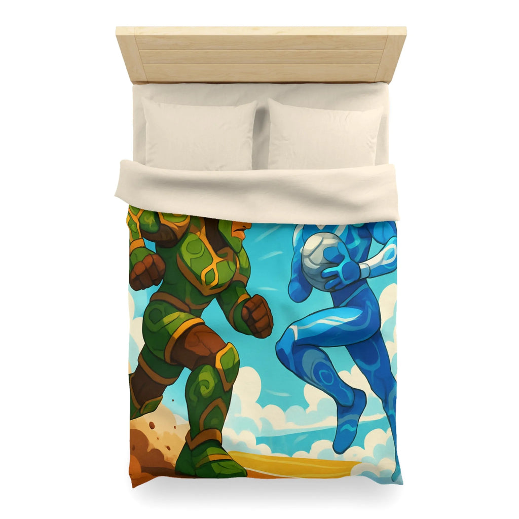 Énergie et Éléments Fusionnent dans un Duel Artistique Coloré pour Housse de Couette