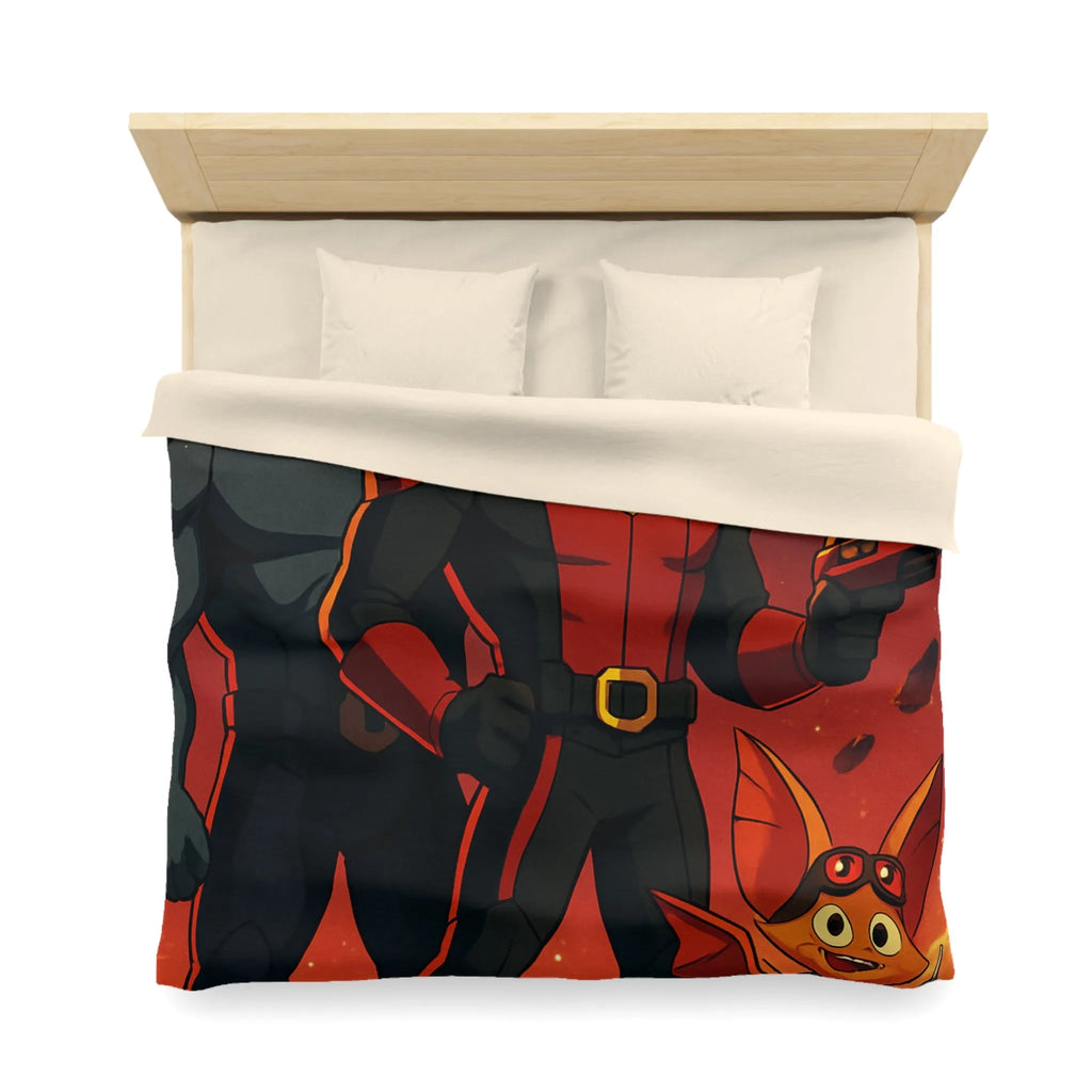 Housse de couette galactique avec héros cosmiques pour chambre d'enfant inspirante et colorée