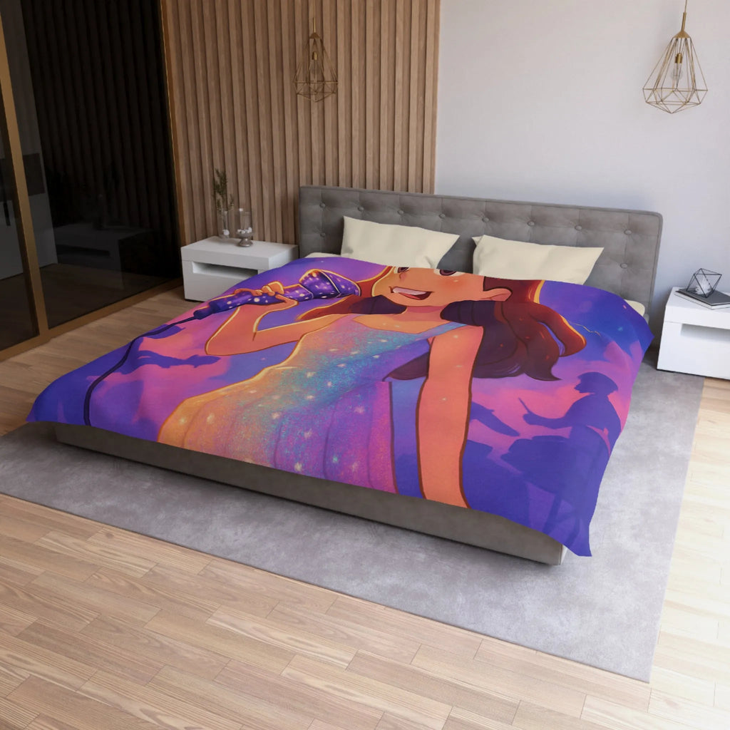 Housse de couette colorée pour chambre d’enfant, ambiance concert amusant et joyeux