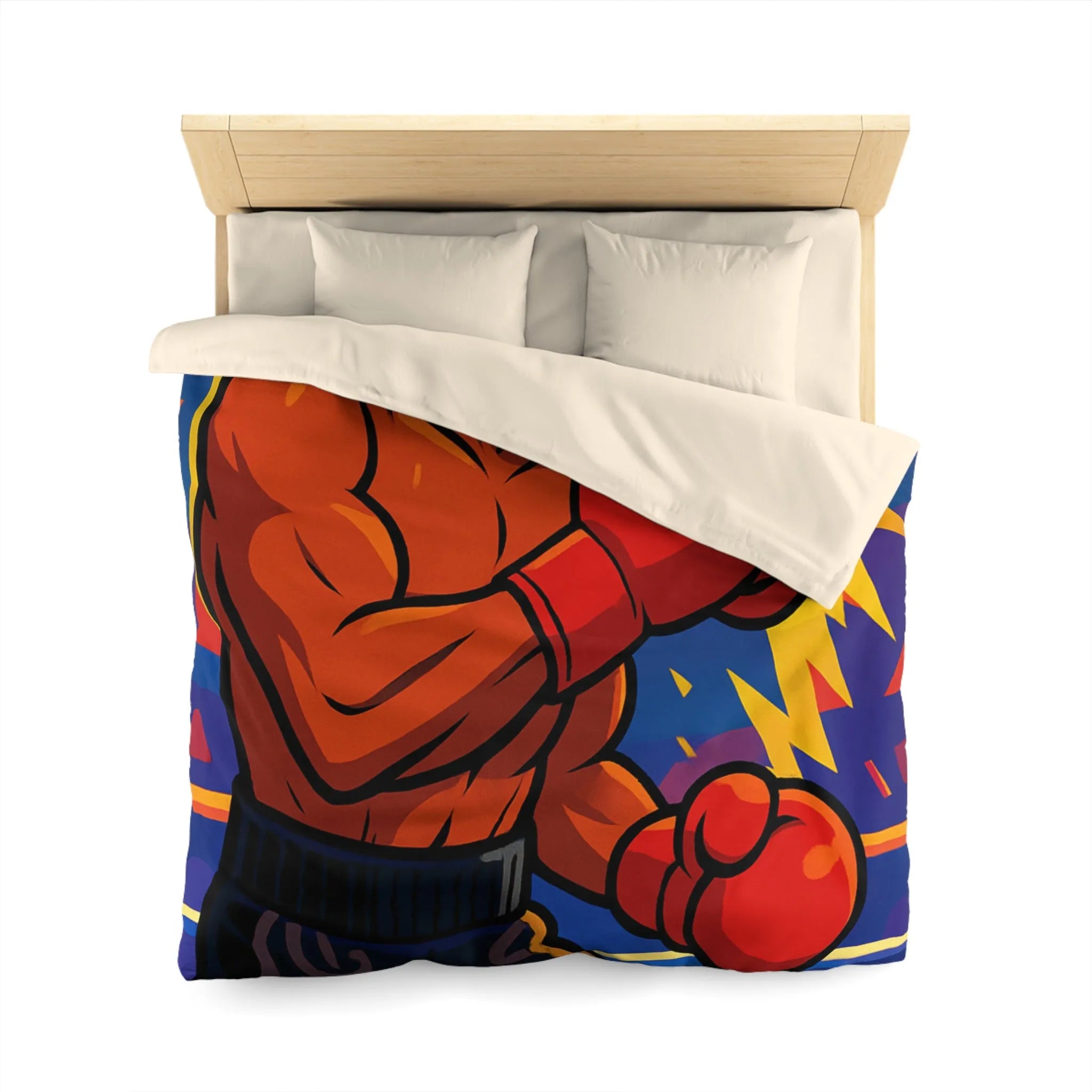 Housse de Couette Microfibre Art Graphique Contemporain Style Décoratif Chambre Tendance