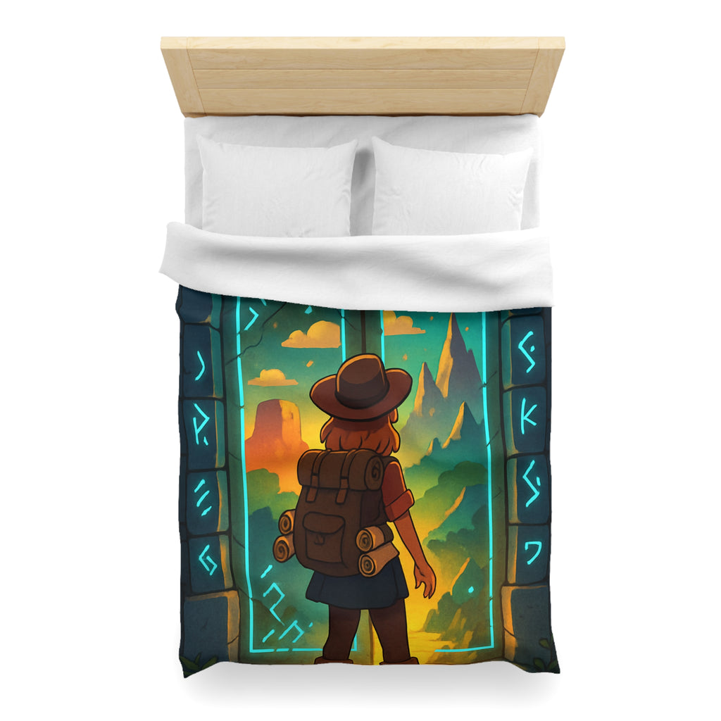 Housse de Couette Microfibre Motif Créatif Original Style Contemporain Chambre Élégante