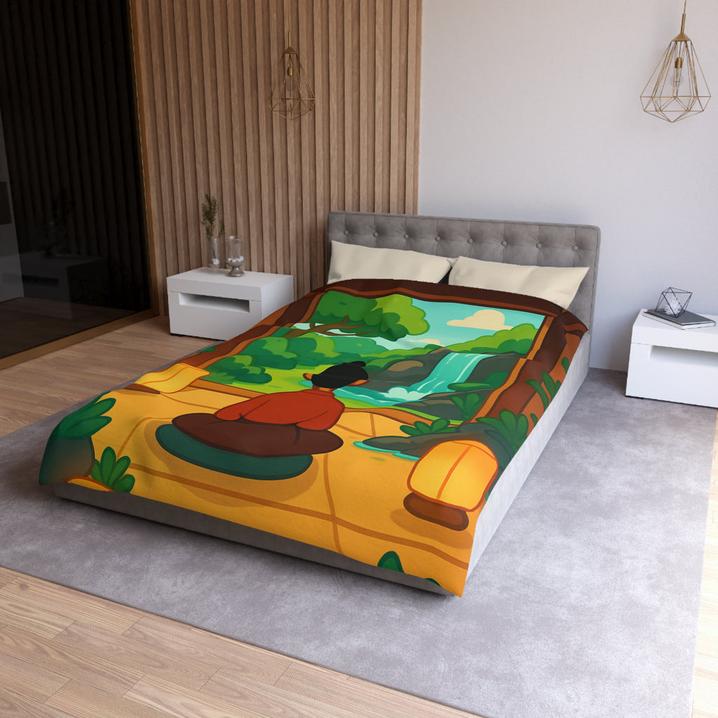 Housse de Couette Microfibre Illustration Unique Design Moderne Décoration Intérieure Raffinée