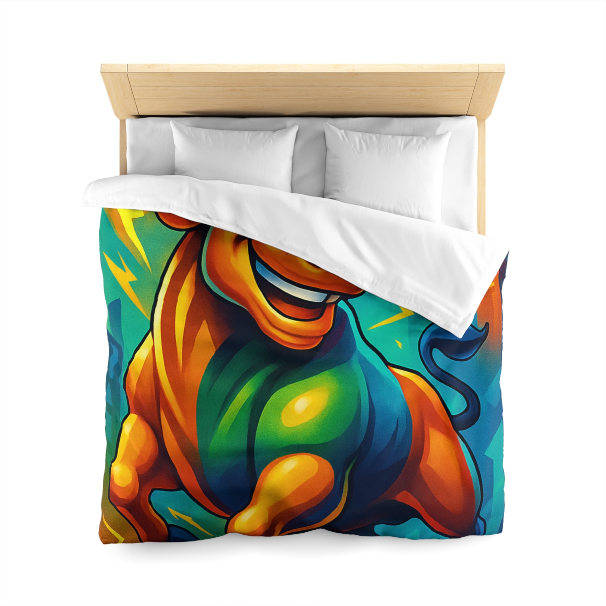 Illustration dynamique d'un taureau énergique avec gratte-ciel modernes et flèches ascendantes