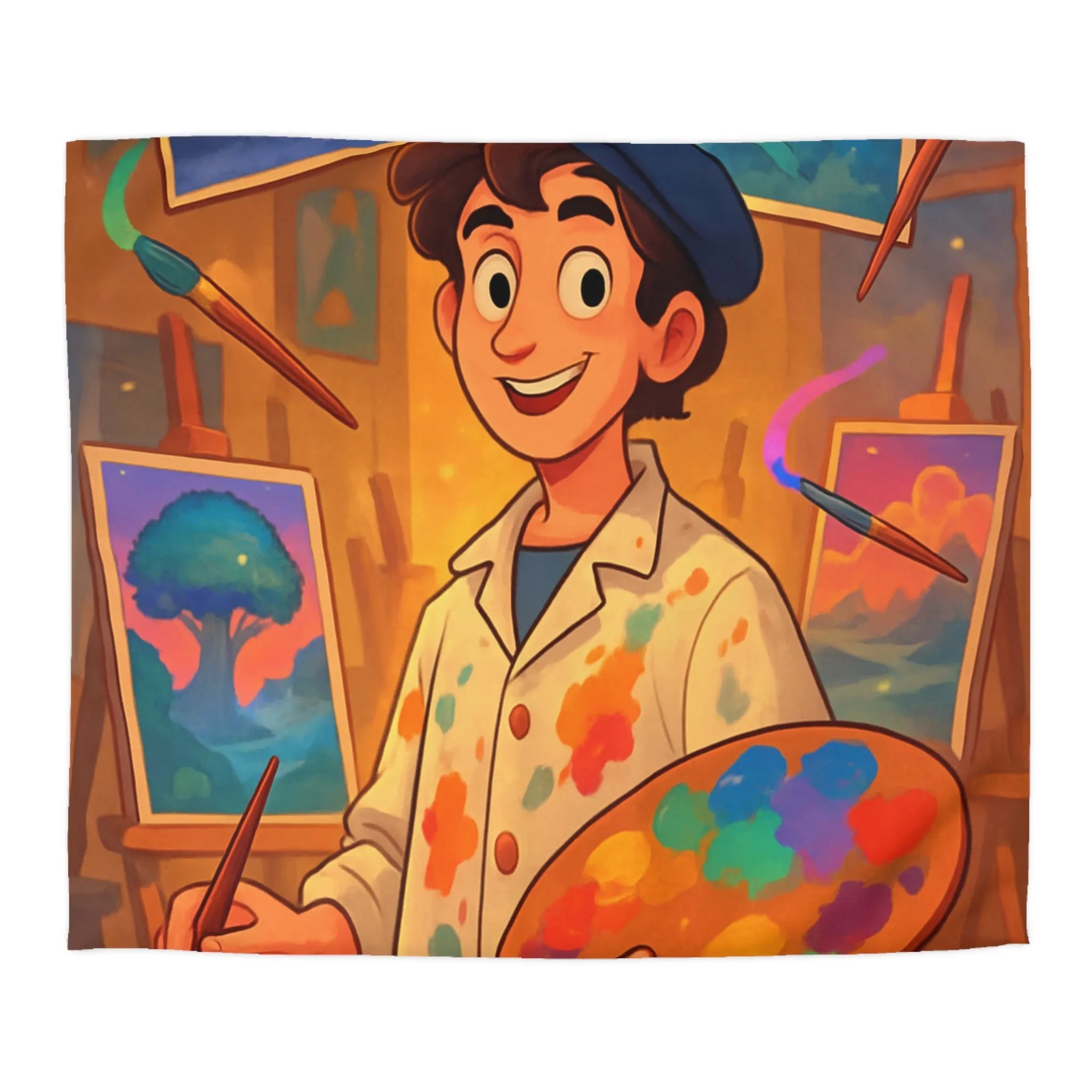 Housse de Couette Microfibre Art Graphique Contemporain Style Décoratif Chambre Tendance