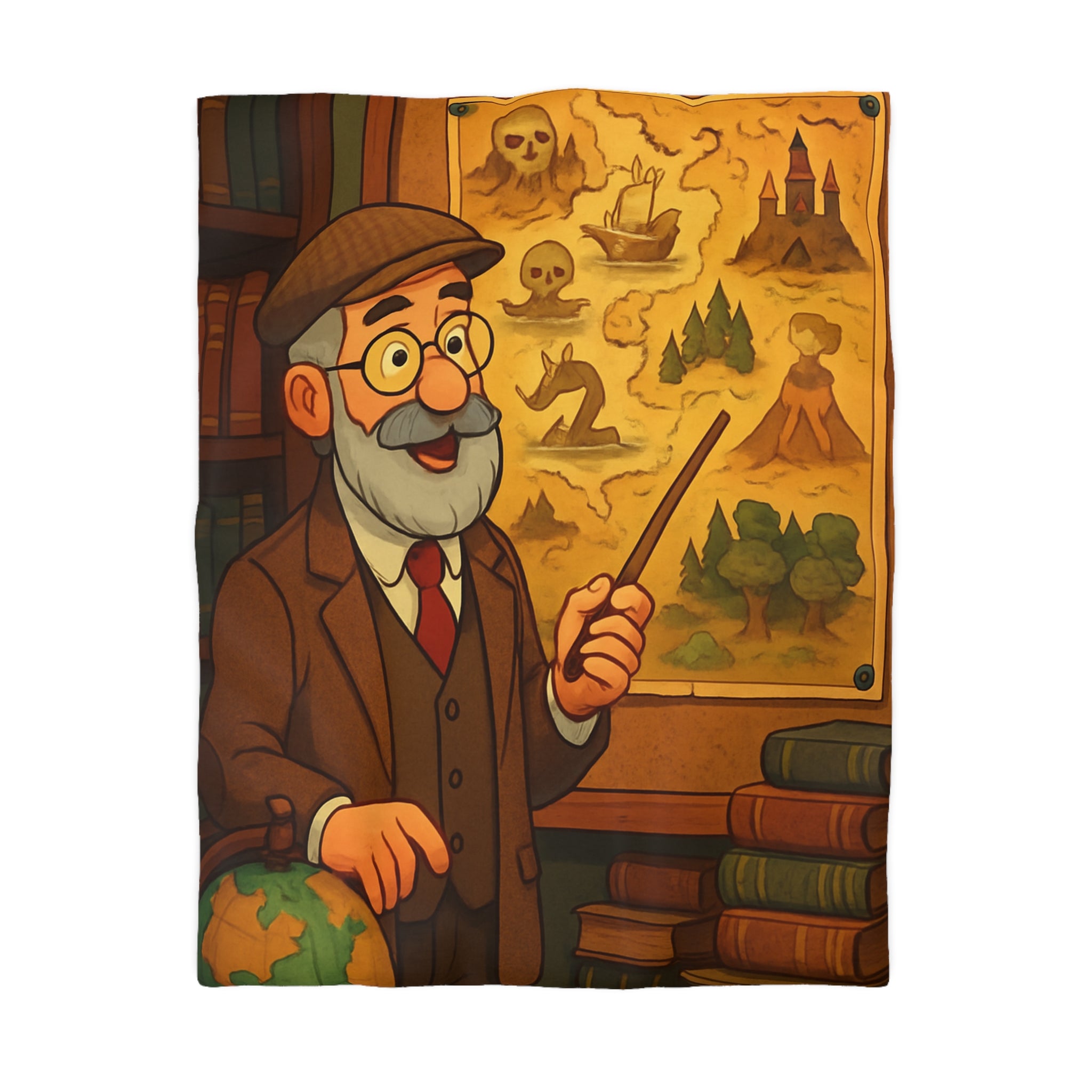 Housse de Couette Microfibre Illustration Unique Design Moderne Décoration Intérieure Raffinée