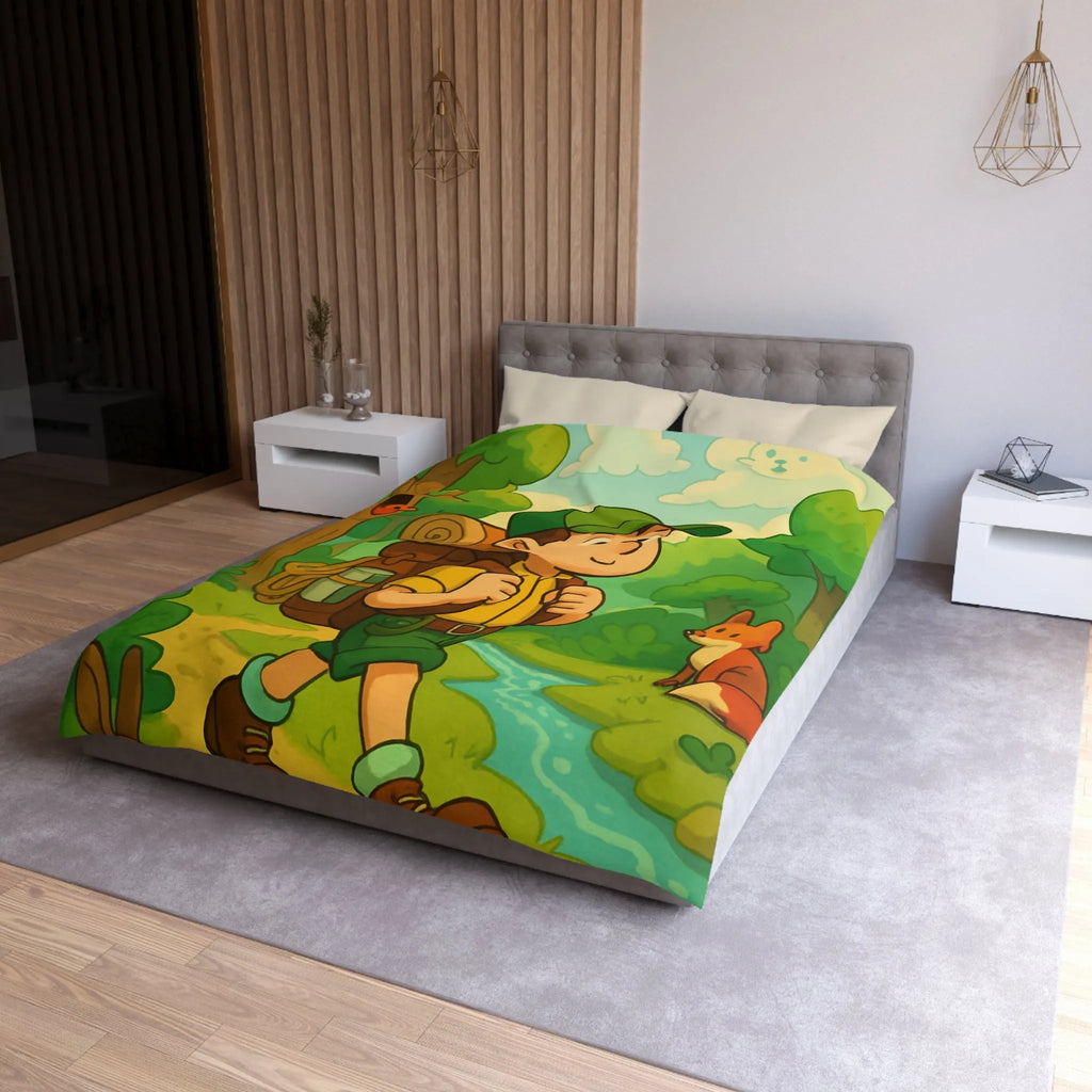 Housse de Couette Enfant Forêt Aventure Animaux Ciel Rêveur Exploration Nature