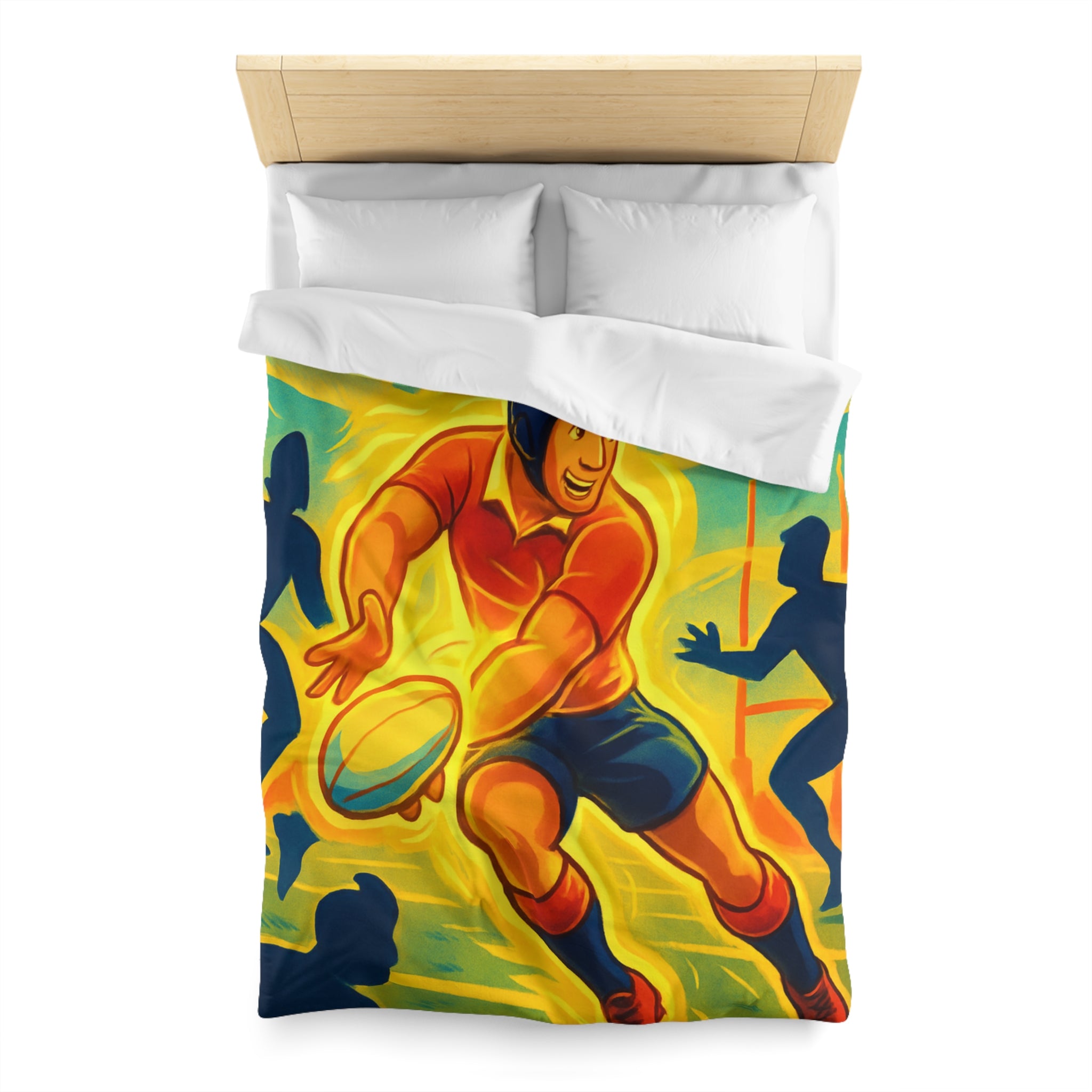 Housse de Couette Microfibre Design Artistique Moderne Décoration Chambre Confort Premium