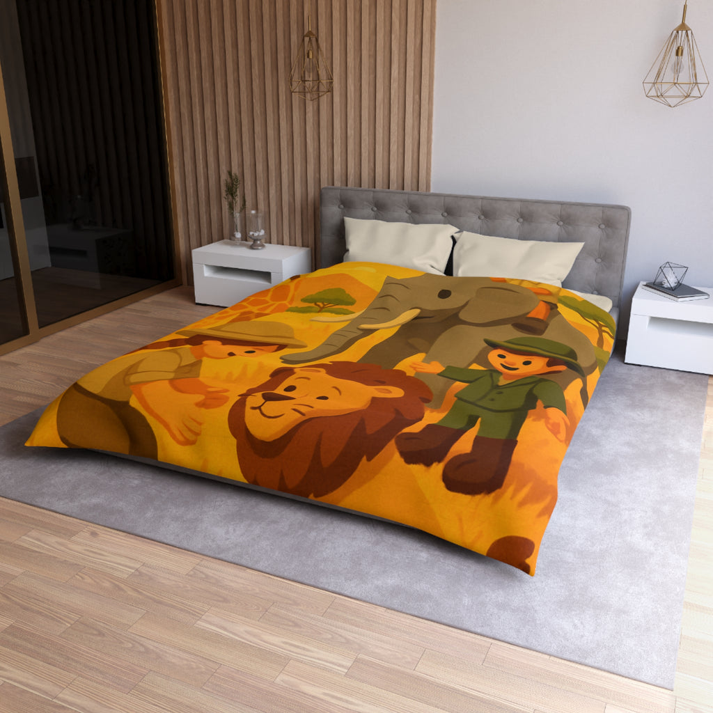 Safari Coloré pour Enfants avec Animaux Amicaux dans la Savane Dorée et Ensoleillée