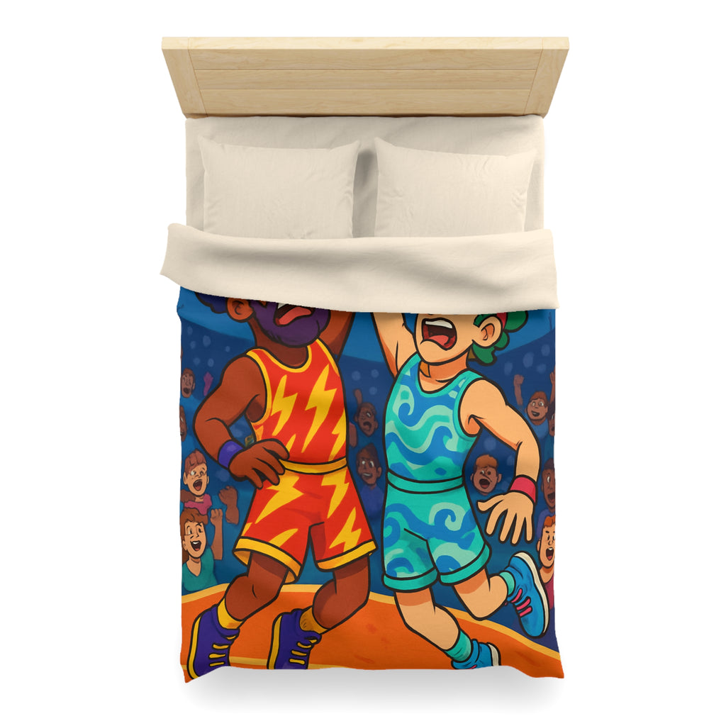 Housse de Couette Microfibre Illustration Unique Design Moderne Décoration Intérieure Raffinée