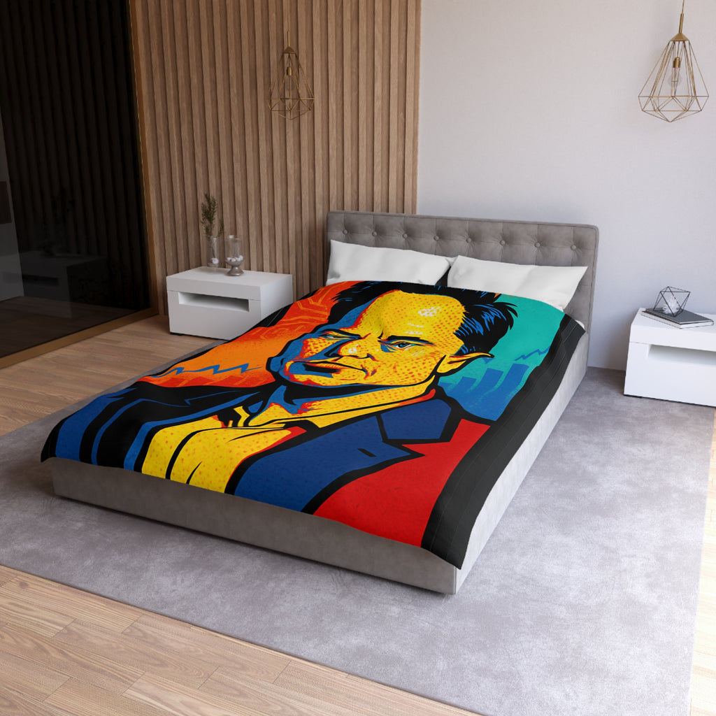 Housse de Couette Microfibre Design Artistique Moderne Décoration Chambre Confort Premium