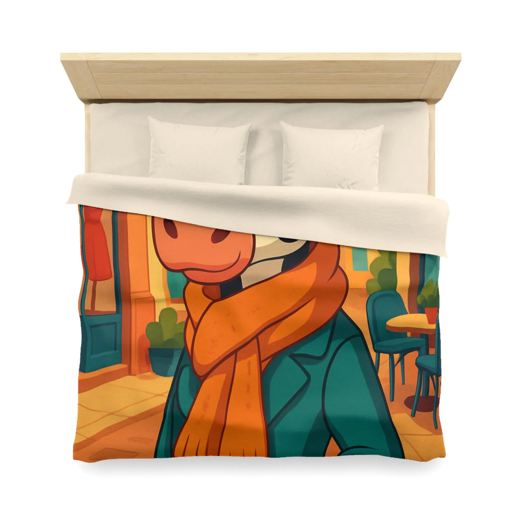 Housse de Couette Microfibre Art Graphique Contemporain Style Décoratif Chambre Tendance