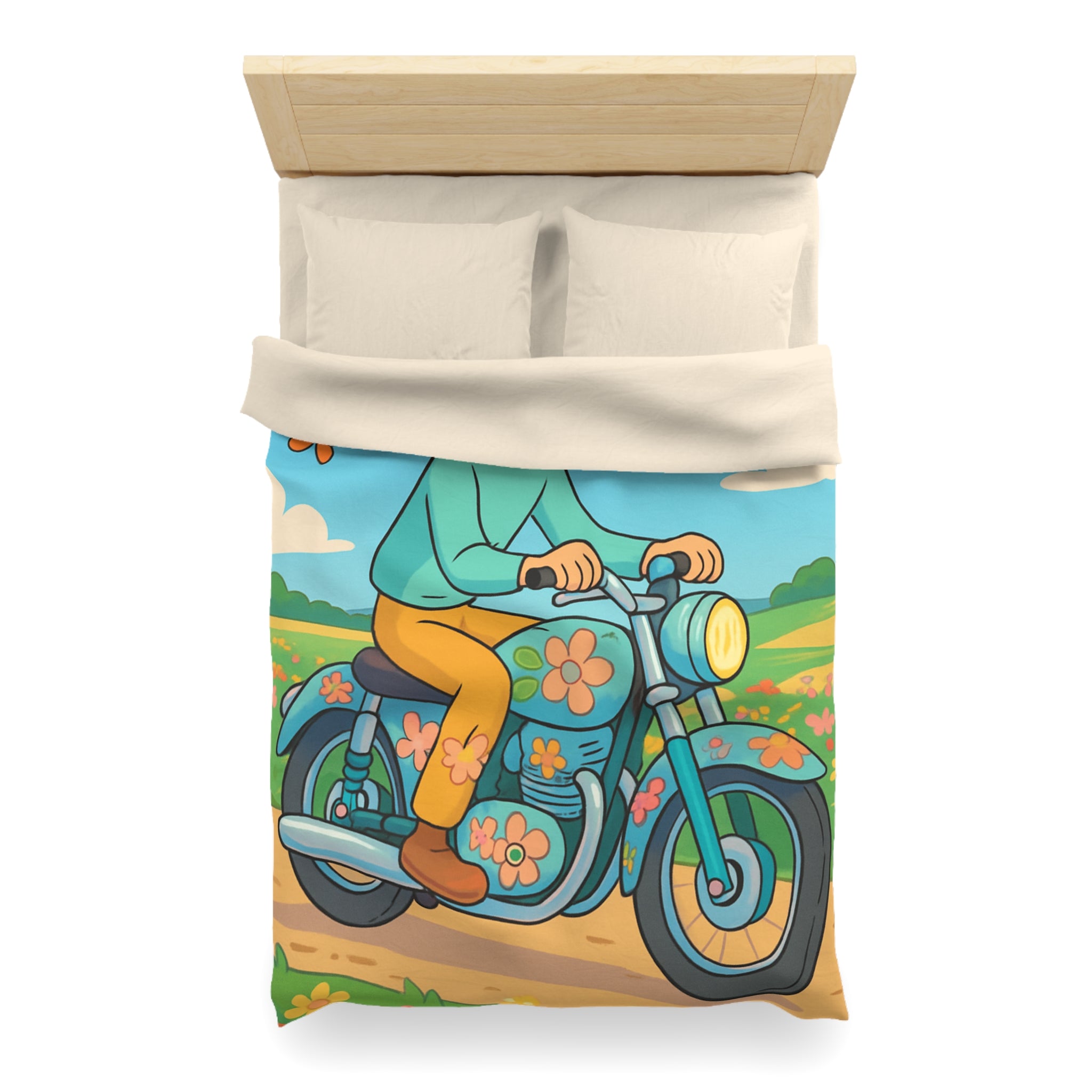 Housse de Couette Microfibre Design Artistique Moderne Décoration Chambre Confort Premium