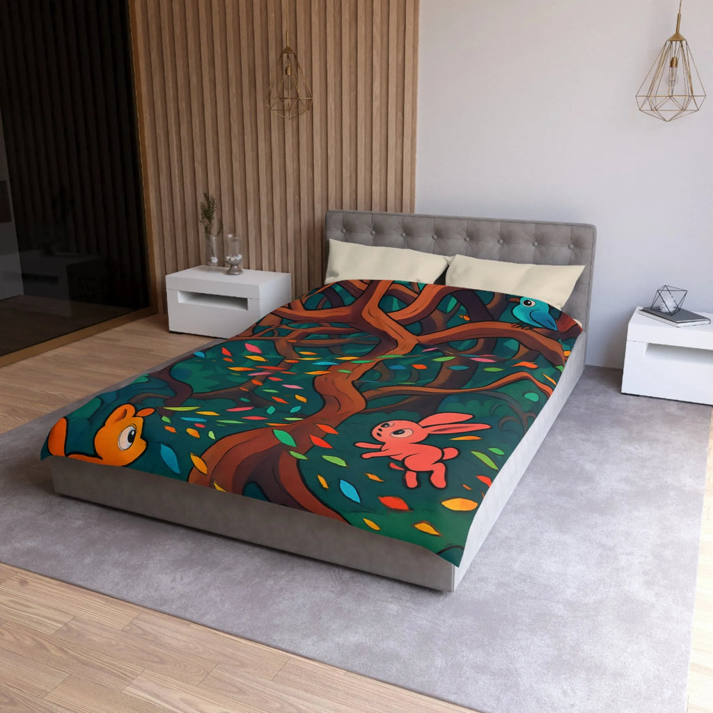 Enchantez Votre Espace avec une Housse de Couette Animaux et Forêt Colorée