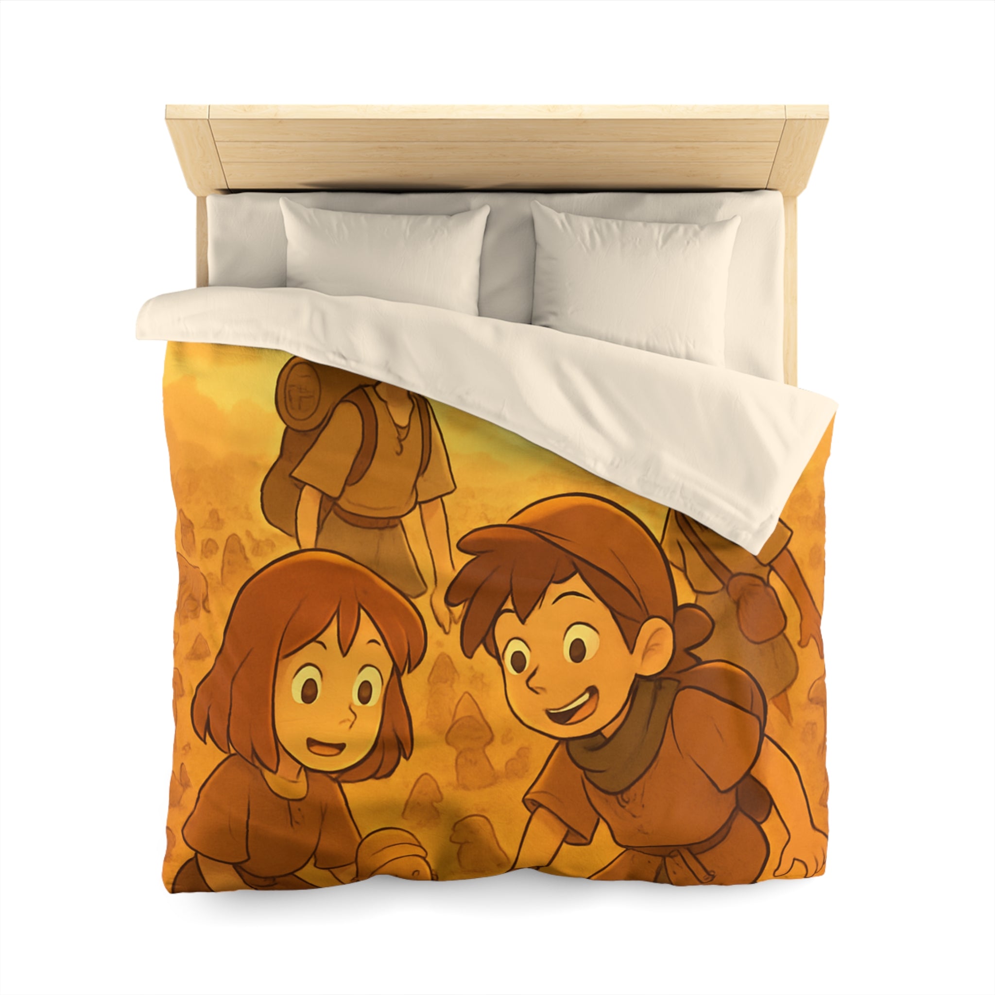 Housse de Couette Microfibre Motif Créatif Original Style Contemporain Chambre Élégante