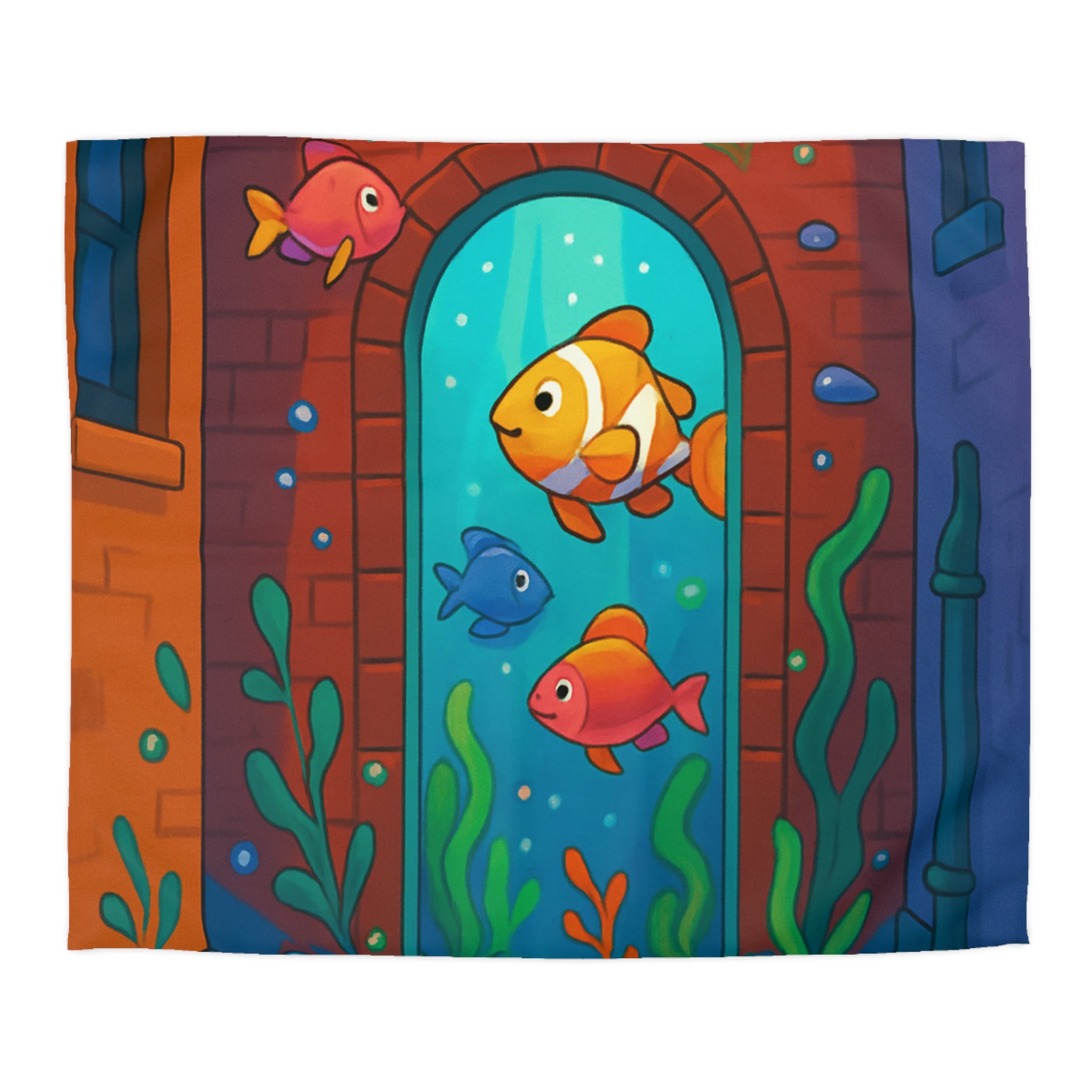 Housse de Couette Microfibre Motif Créatif Original Style Contemporain Chambre Élégante