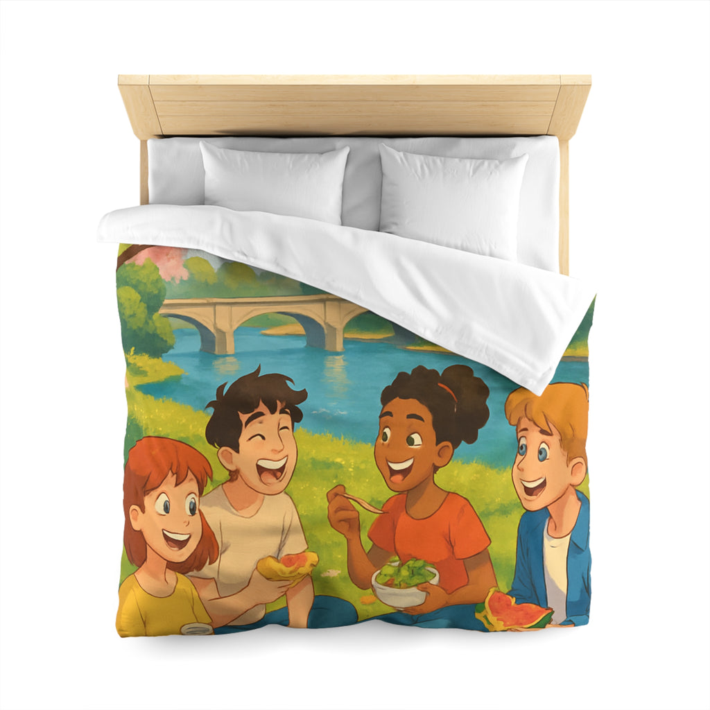 Housse de Couette Microfibre Motif Créatif Original Style Contemporain Chambre Élégante