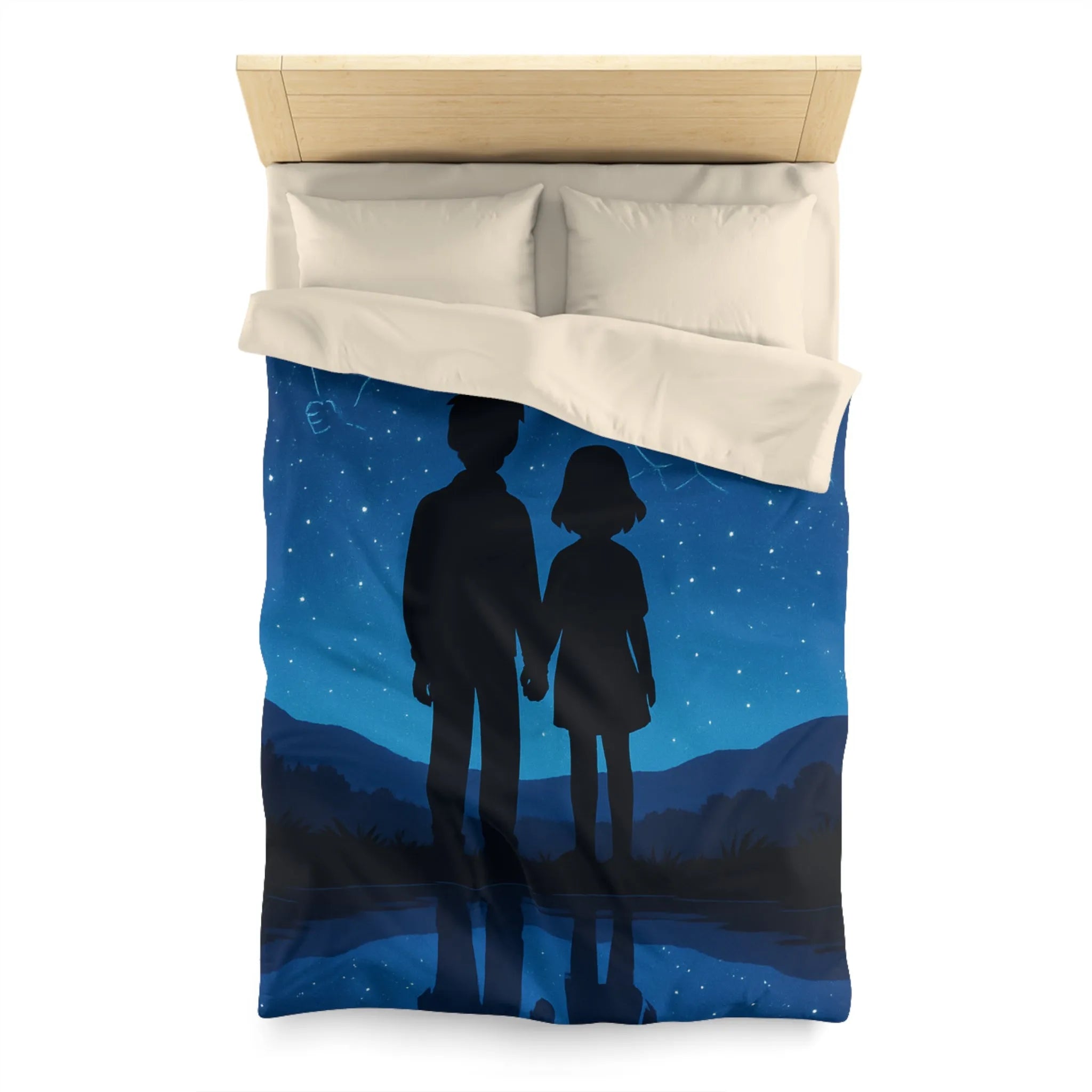 Housse de Couette Microfibre Art Graphique Contemporain Style Décoratif Chambre Tendance