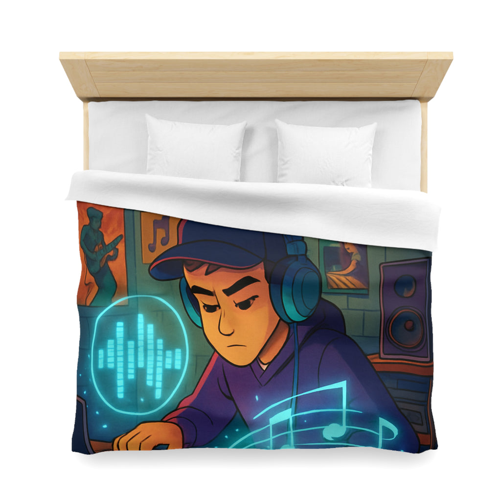 Housse de Couette Microfibre Illustration Unique Design Moderne Décoration Intérieure Raffinée