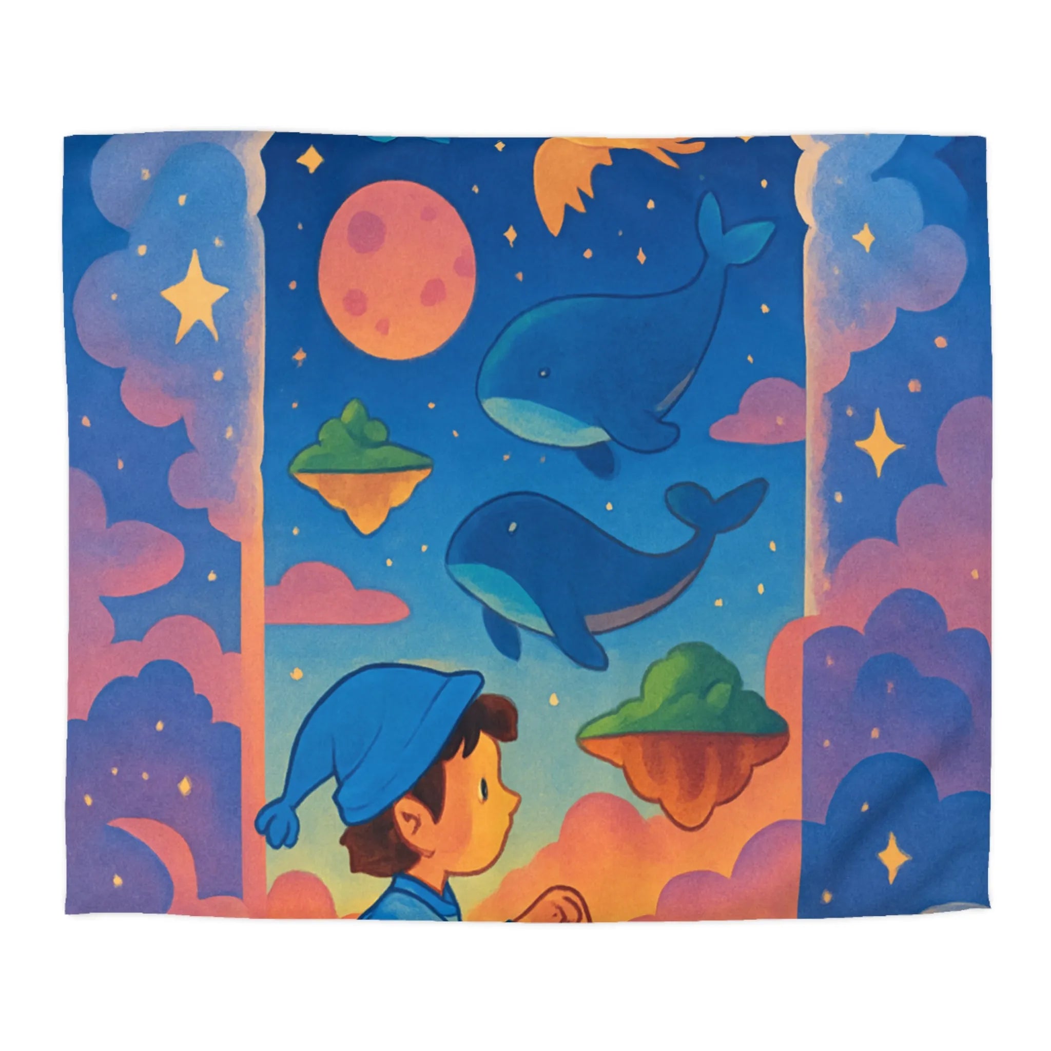 Housse de Couette Enfant : Voyage Imaginaire Étoilé pour Rêves Enchantés et Doux Sommeil