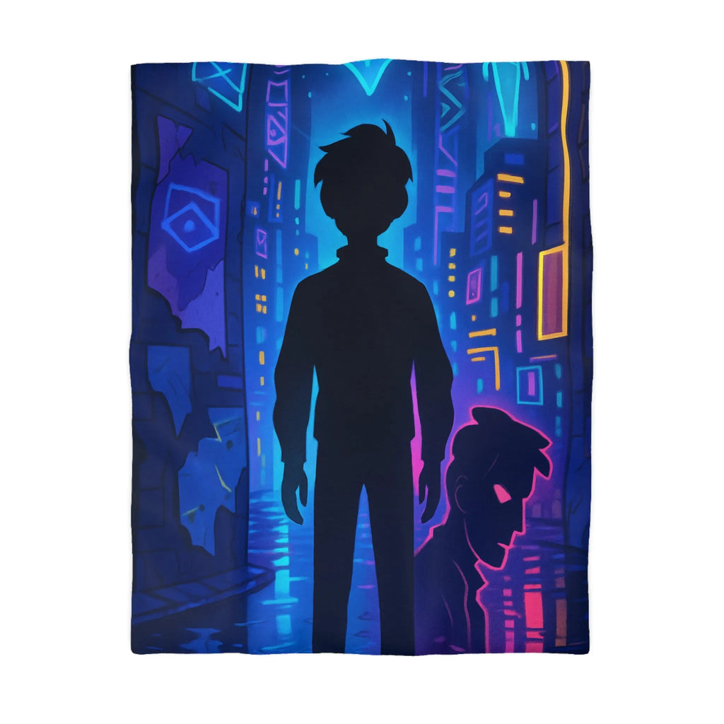 Housse de Couette Microfibre Art Graphique Contemporain Style Décoratif Chambre Tendance