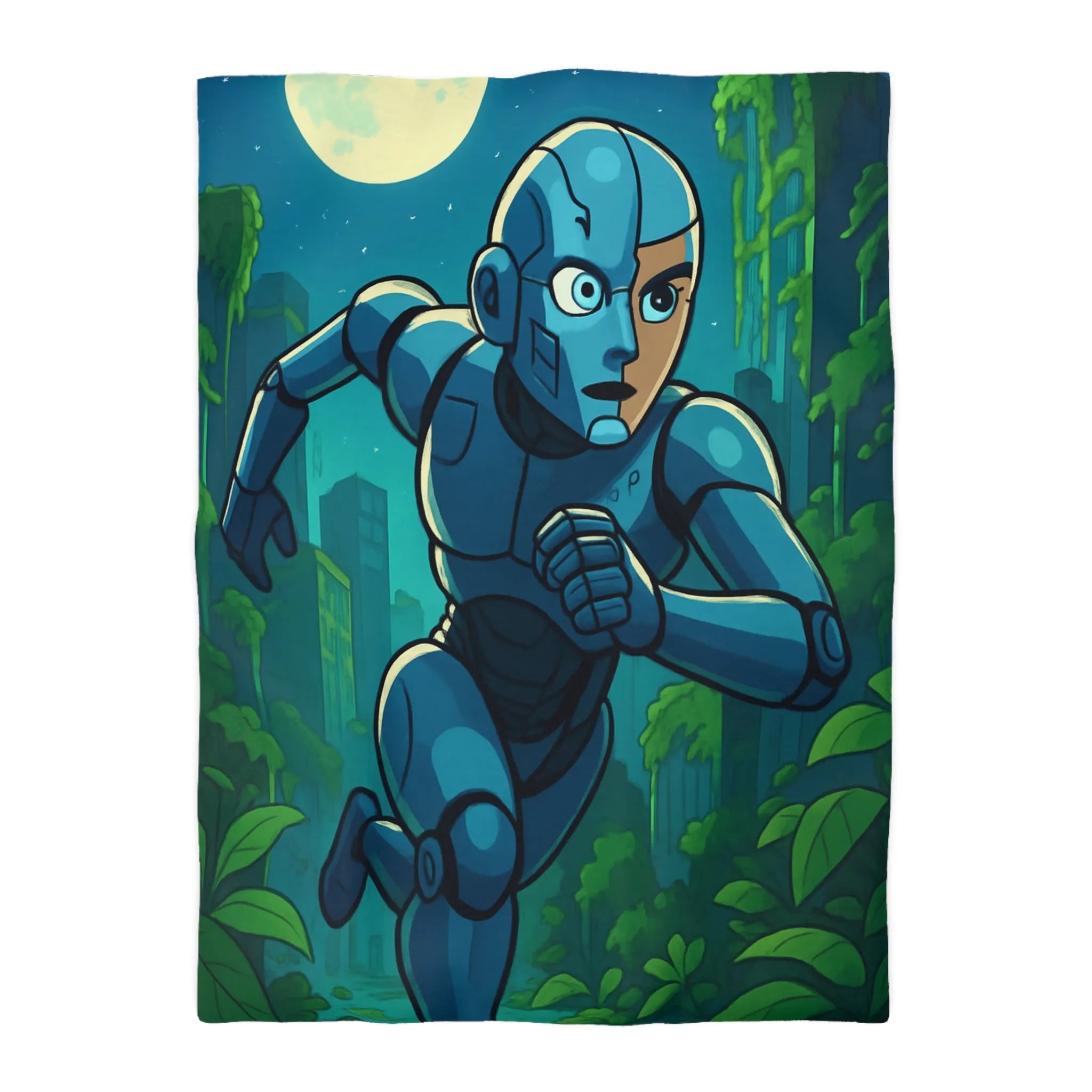 Housse de Couette Microfibre Art Graphique Contemporain Style Décoratif Chambre Tendance