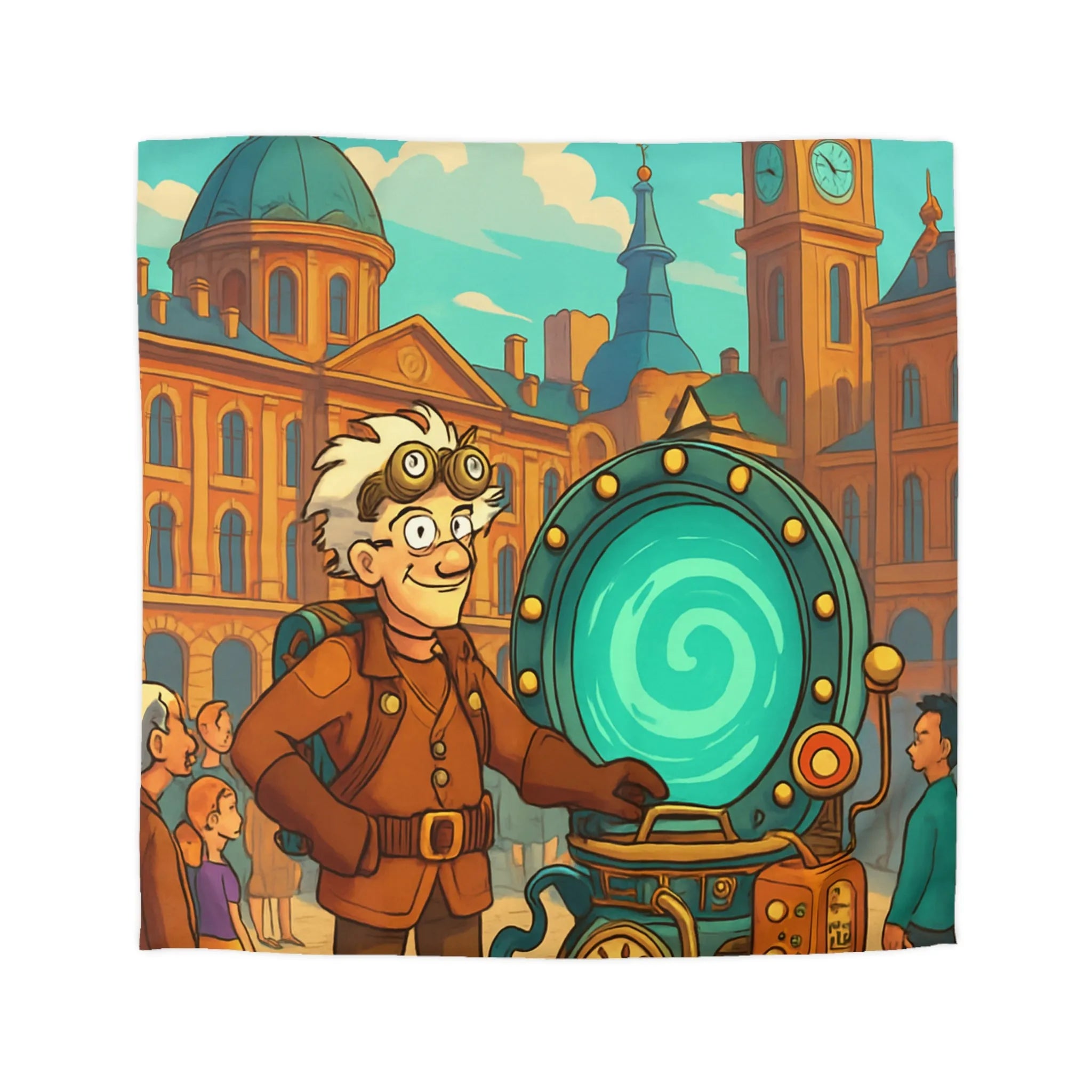 Housse de Couette Microfibre Art Graphique Contemporain Style Décoratif Chambre Tendance