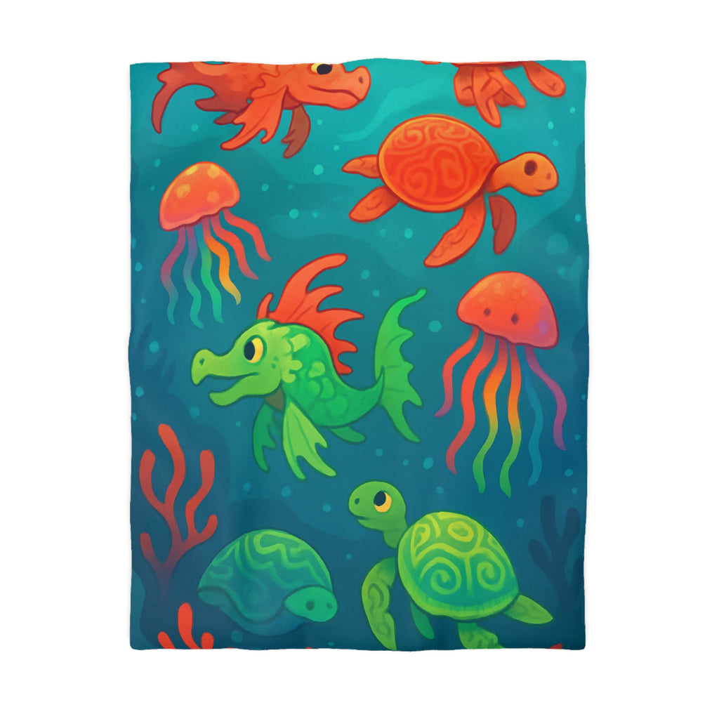 Housse de Couette Microfibre Illustration Unique Design Moderne Décoration Intérieure Raffinée