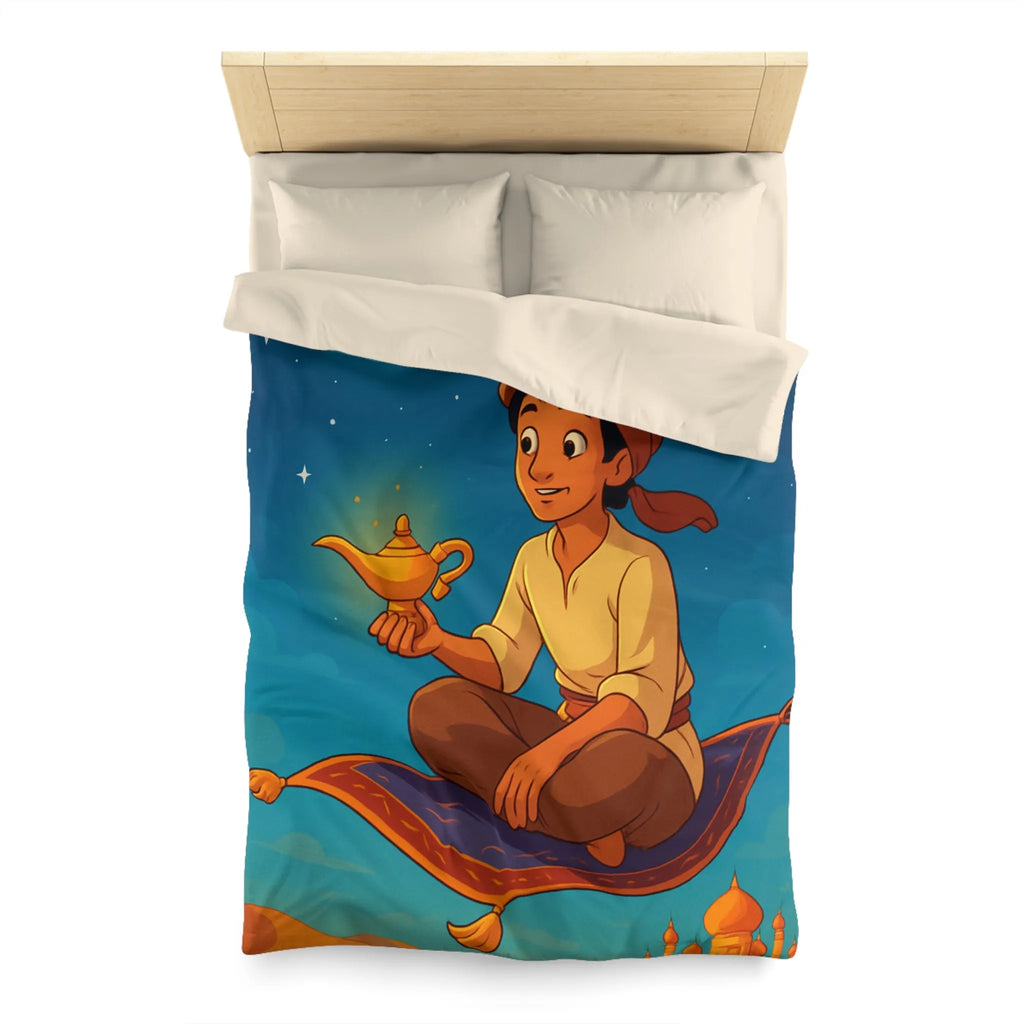 Housse de couette magique thème oriental avec tapis volant et ciel étoilé