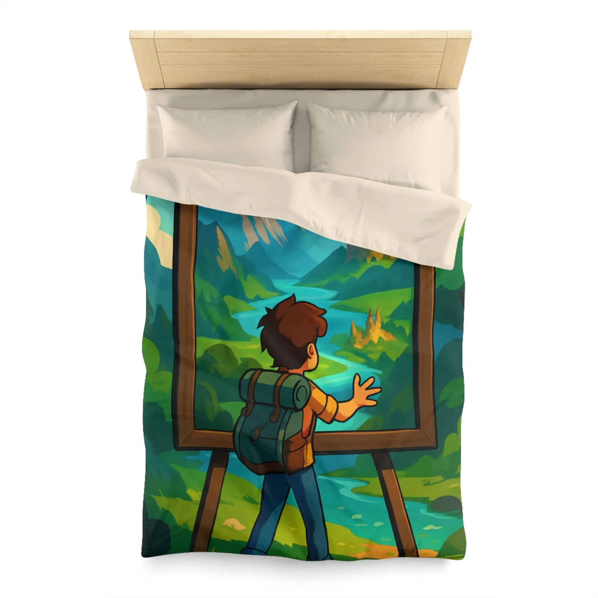 Enchantez votre chambre avec une housse de couette paysage nature féerique et rêveur