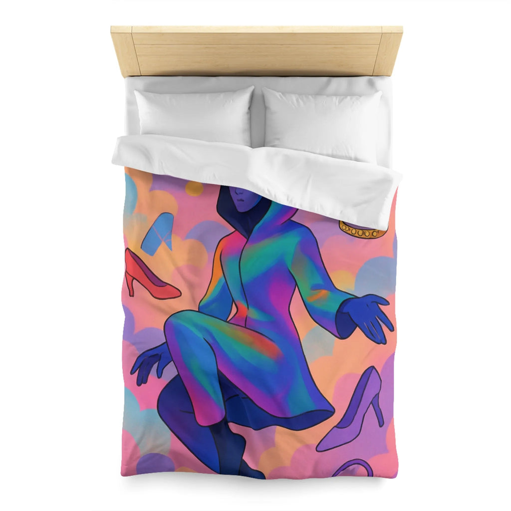 Housse de Couette Microfibre Art Graphique Contemporain Style Décoratif Chambre Tendance