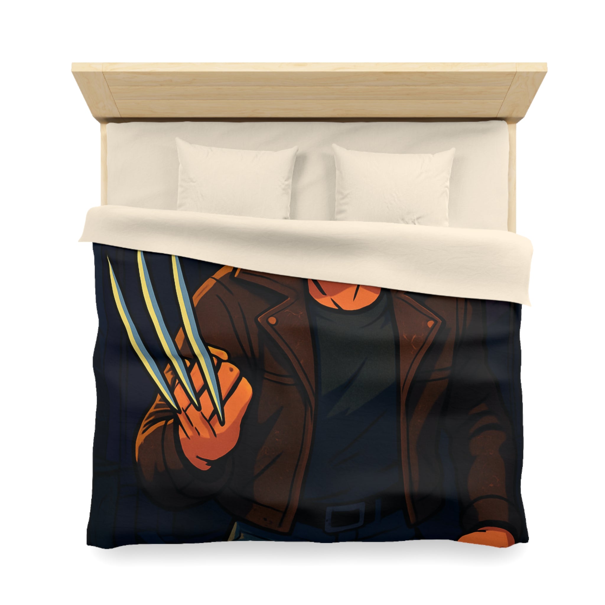 Housse de Couette Microfibre Illustration Unique Design Moderne Décoration Intérieure Raffinée