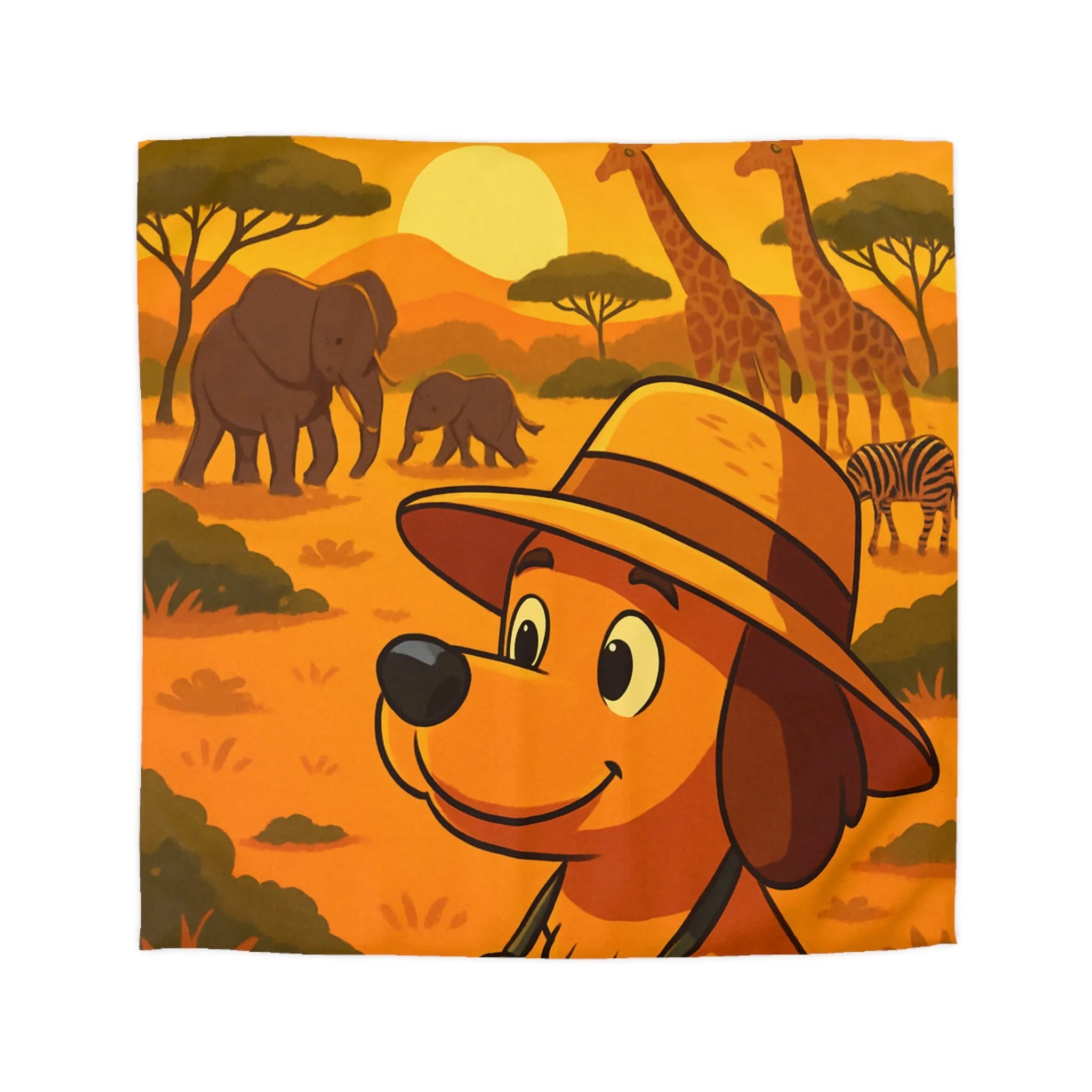 Explorez l'Afrique avec chien mignon et paysages magnifiques pour enfants aventureux