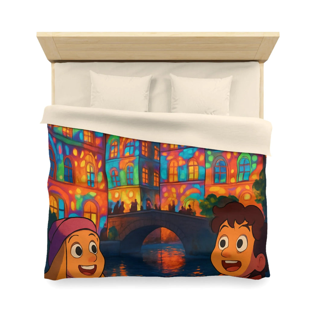 Envolez-vous vers un rêve coloré avec lanterne magique et château illuminé