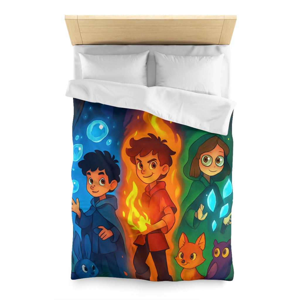 Housse de Couette Microfibre Design Artistique Moderne Décoration Chambre Confort Premium