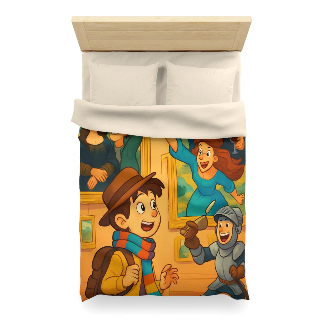 Couette Enfant Haute Qualité Motif Musée Aventure Jeux Joyeux Chevalier Éducatif Coloré