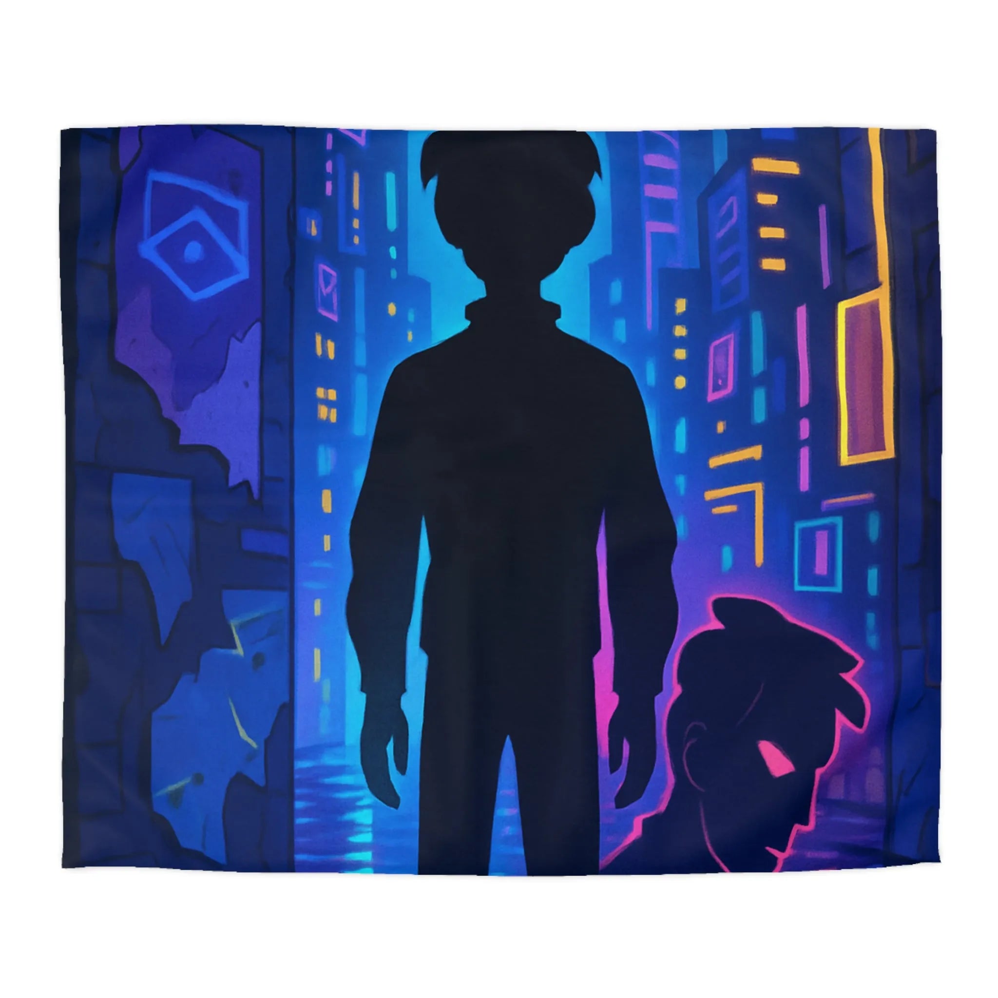 Housse de Couette Microfibre Art Graphique Contemporain Style Décoratif Chambre Tendance