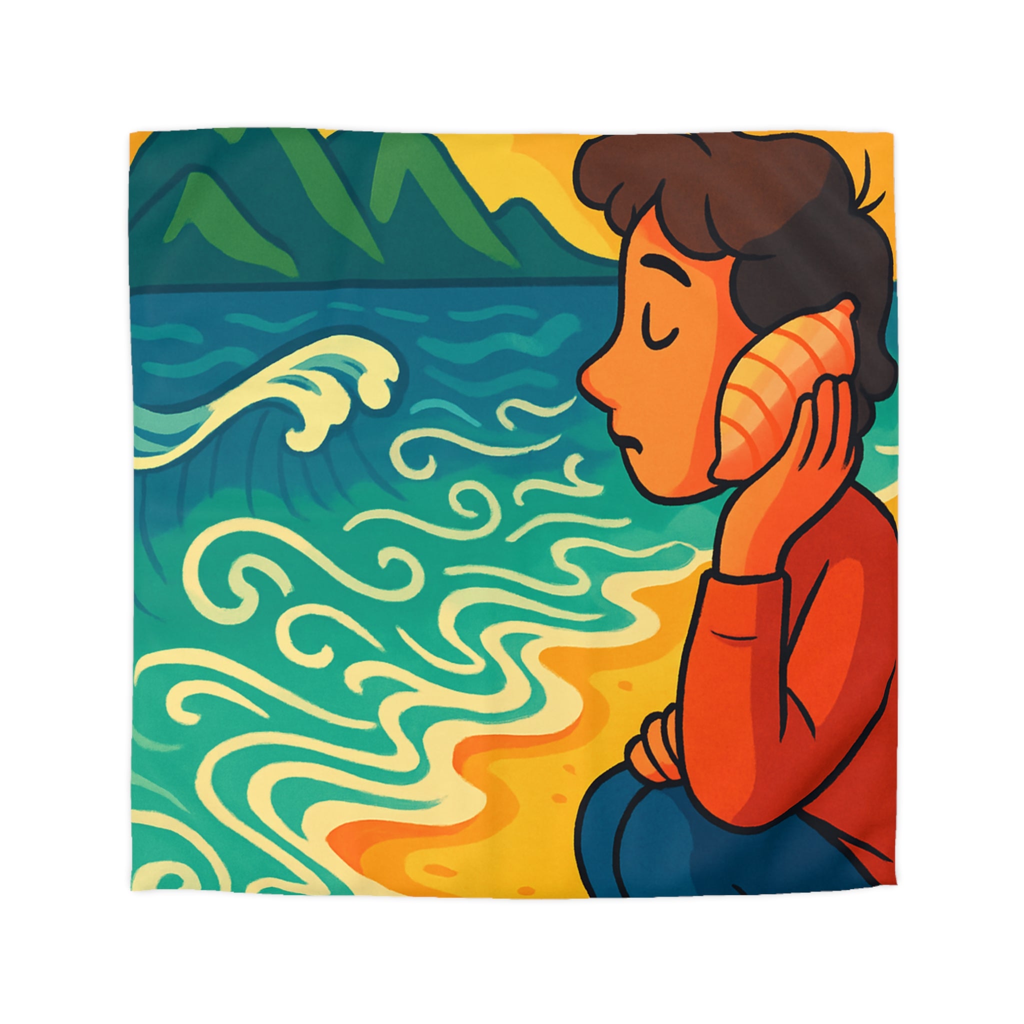 Housse de Couette Microfibre Design Artistique Moderne Décoration Chambre Confort Premium