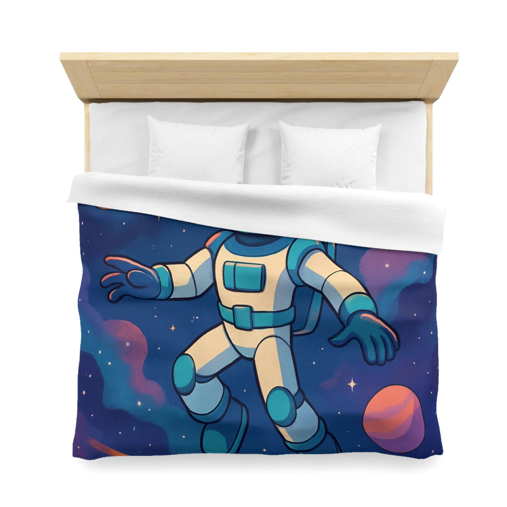 Housse de couette espace avec astronaute et planètes pour chambre d'enfant rêveuse