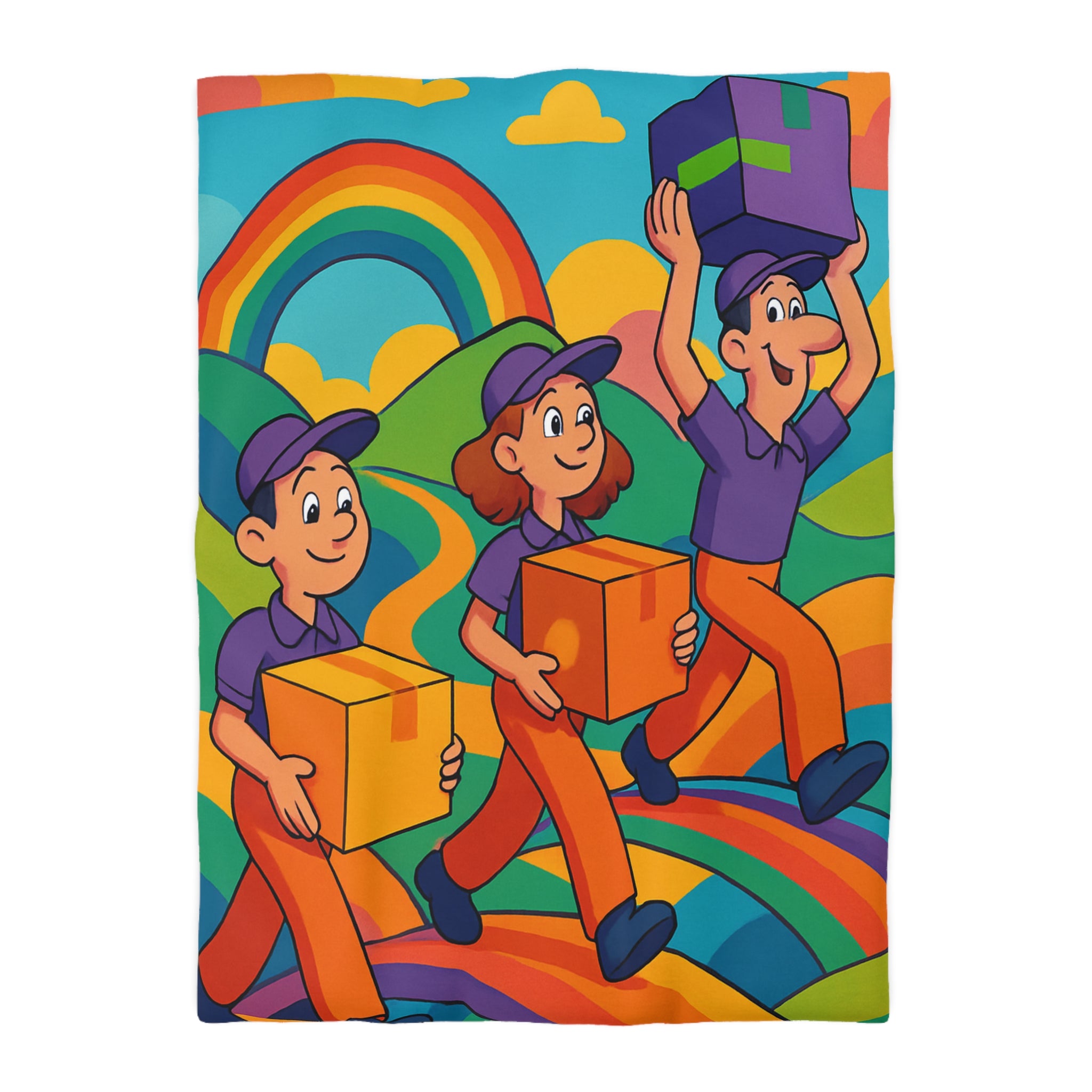 Housse de Couette Microfibre Design Artistique Moderne Décoration Chambre Confort Premium