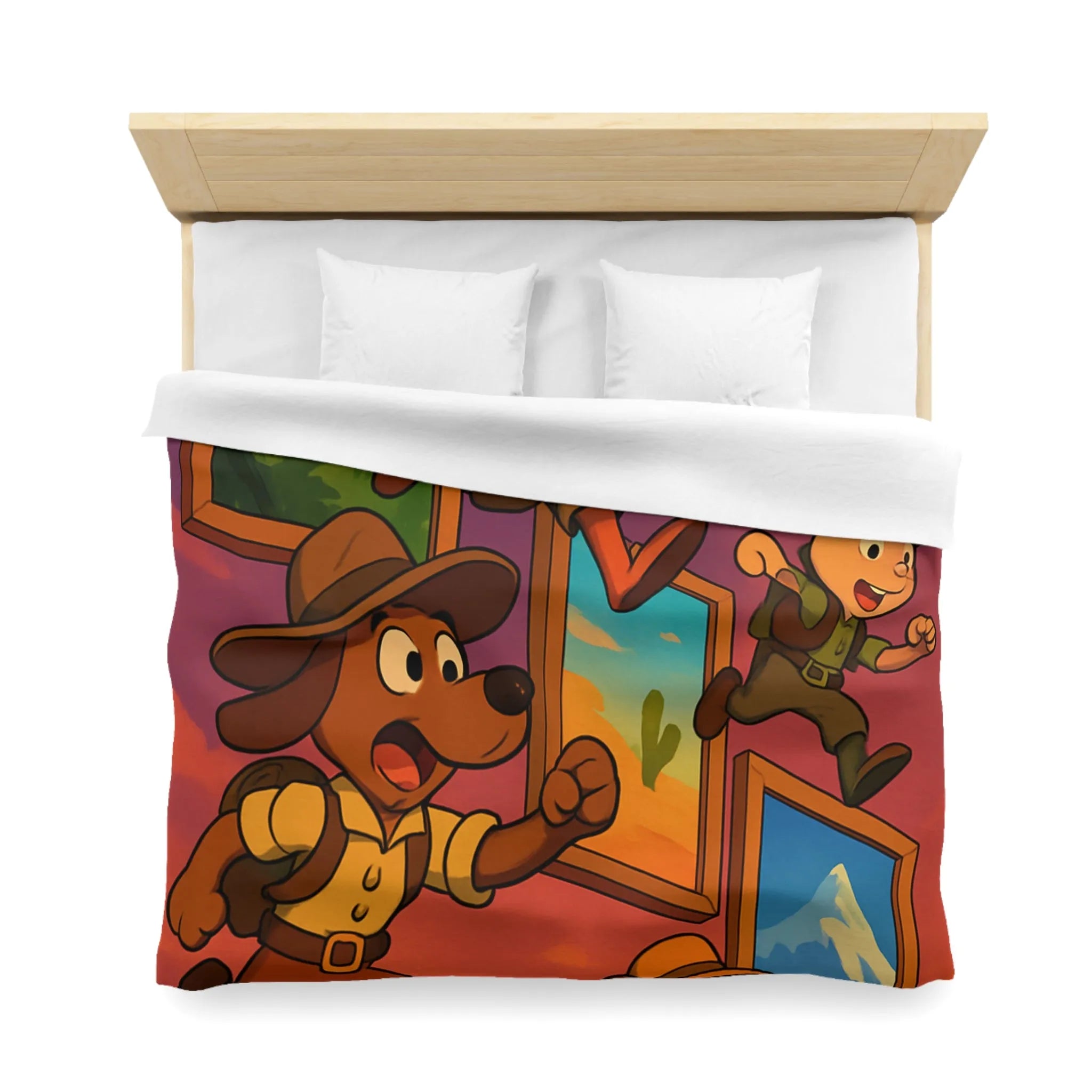 Housse de Couette Microfibre Art Graphique Contemporain Style Décoratif Chambre Tendance