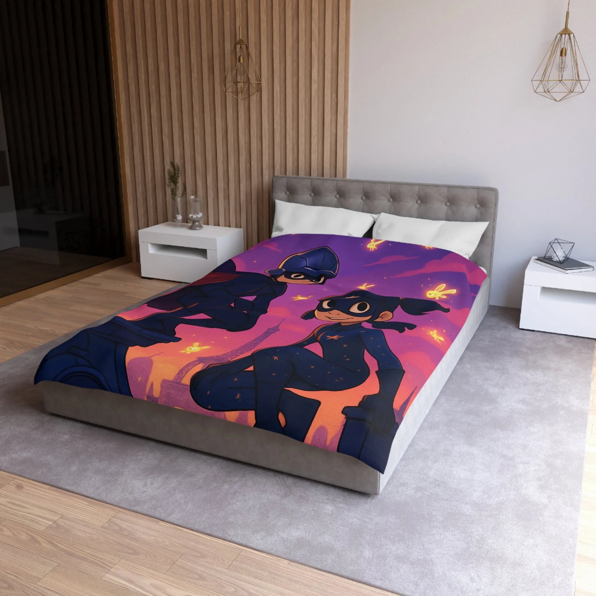 Housse de Couette Microfibre Création Artistique Moderne Design Exclusif Décoration Chambre