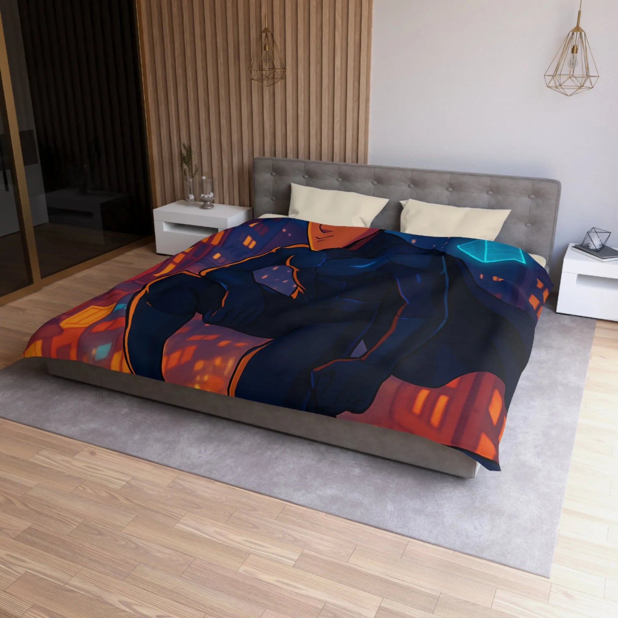 Housse de Couette Microfibre Création Artistique Moderne Design Exclusif Décoration Chambre