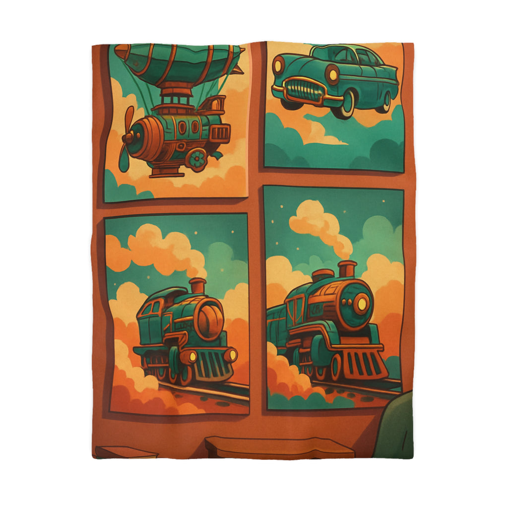 Housse de Couette Microfibre Design Artistique Moderne Décoration Chambre Confort Premium