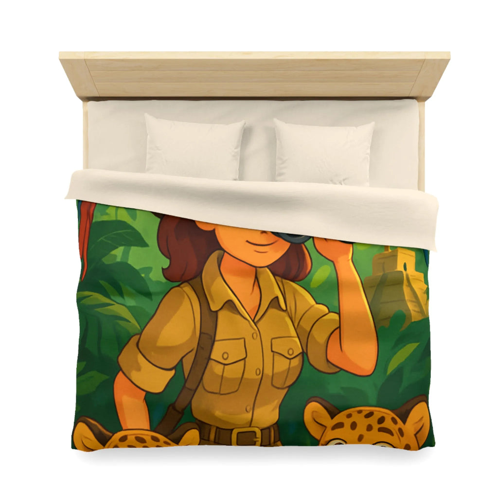 Exploration tropicale avec perroquets et jaguars dans la jungle luxuriante et mystérieuse