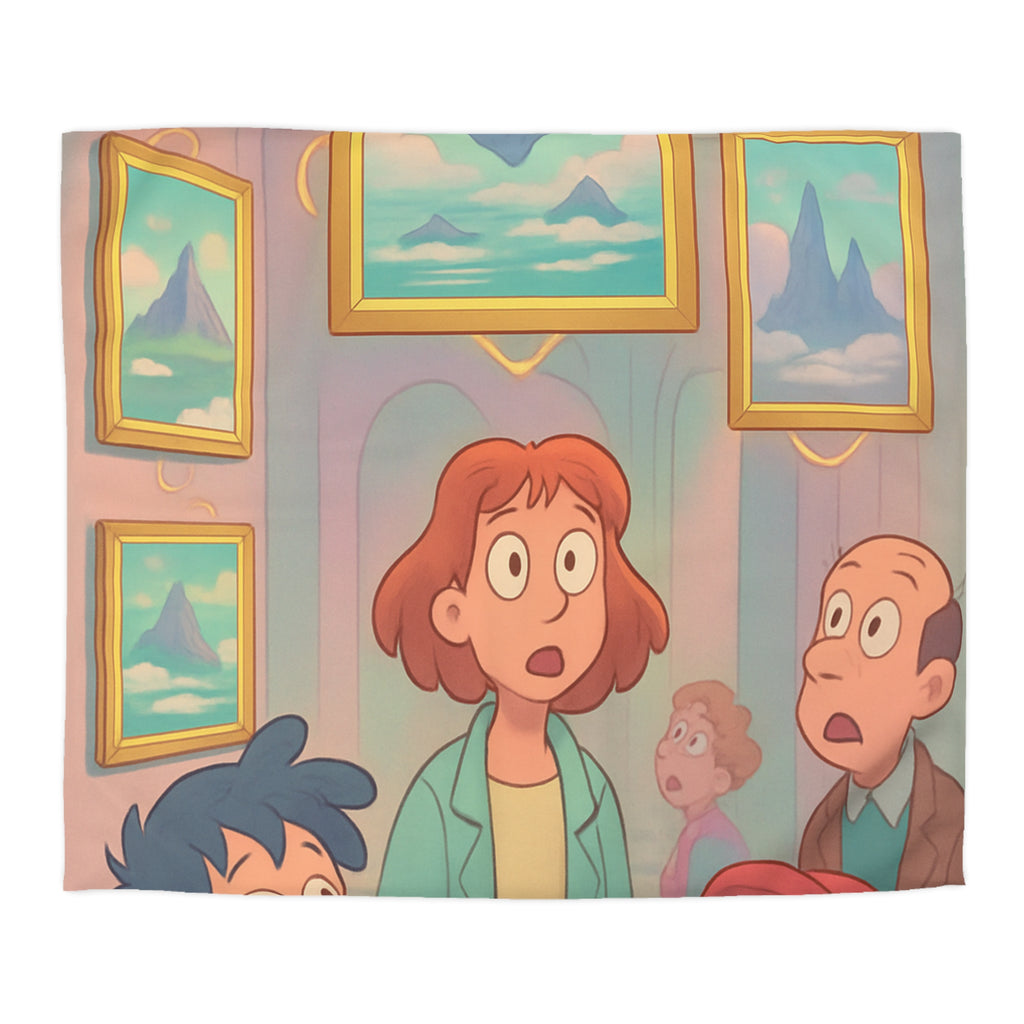 Housse de Couette Microfibre Design Artistique Moderne Décoration Chambre Confort Premium