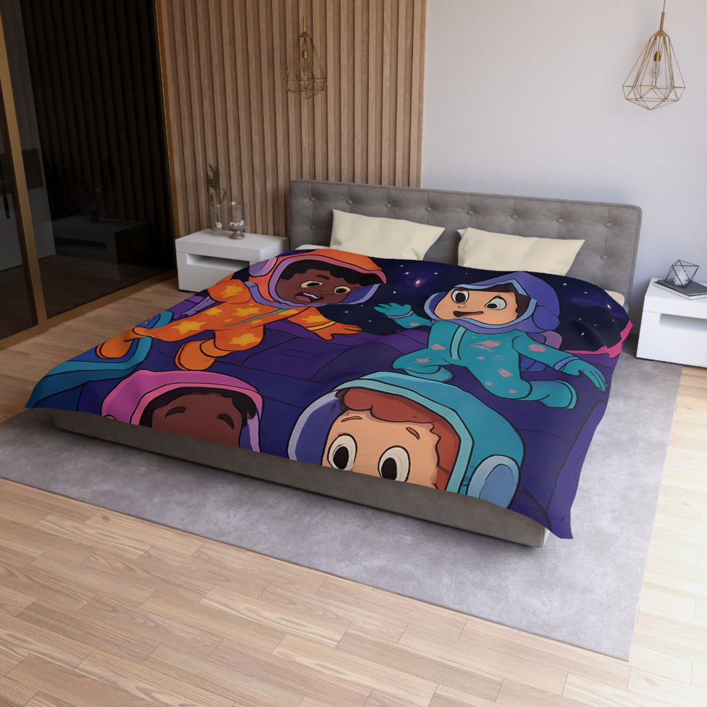 Housse de Couette Microfibre Motif Créatif Original Style Contemporain Chambre Élégante